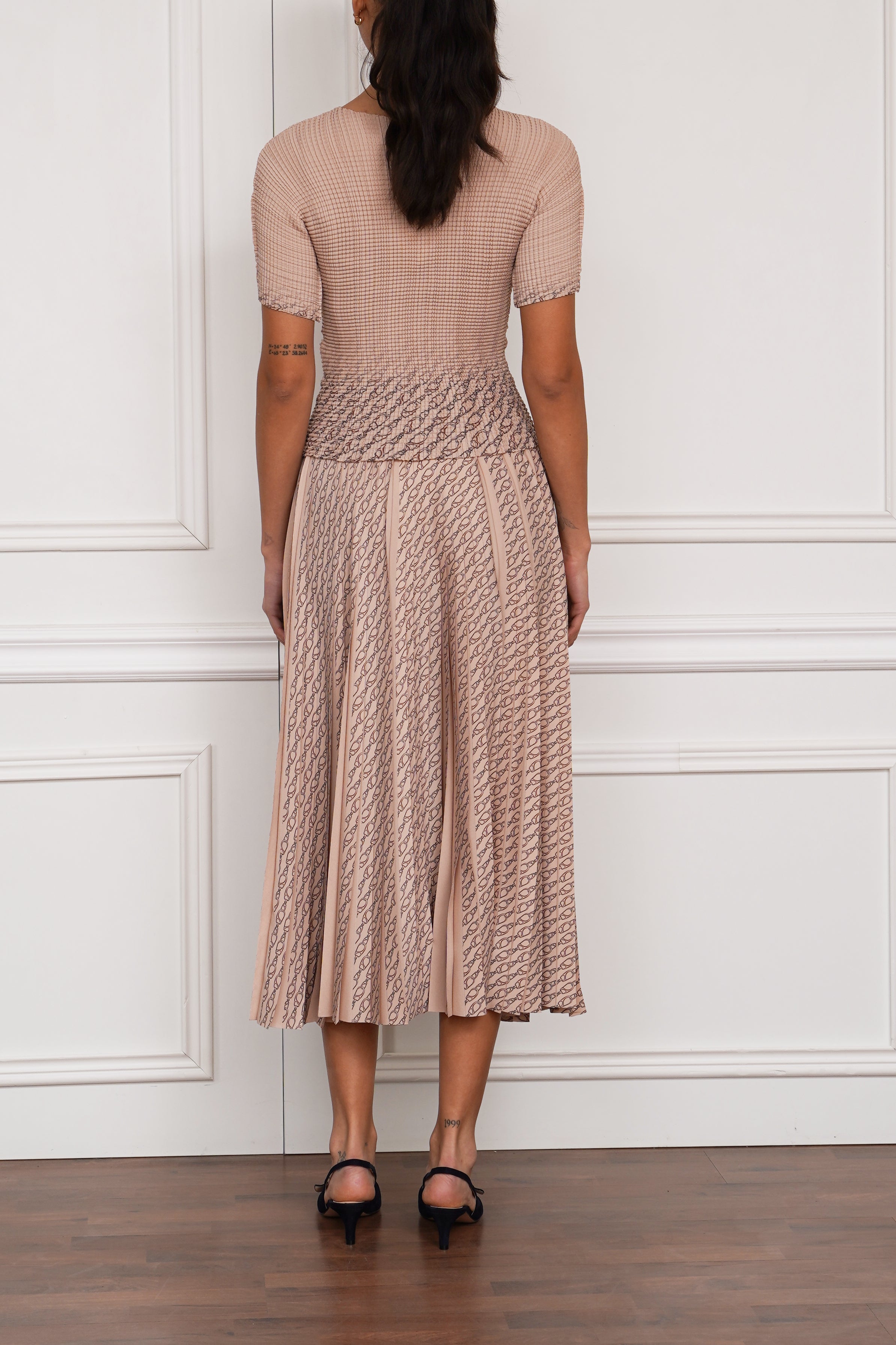 Plissee-Shirt in rosa