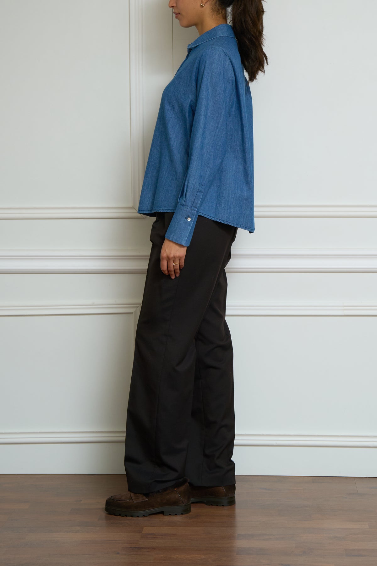 Denim blouse in blue