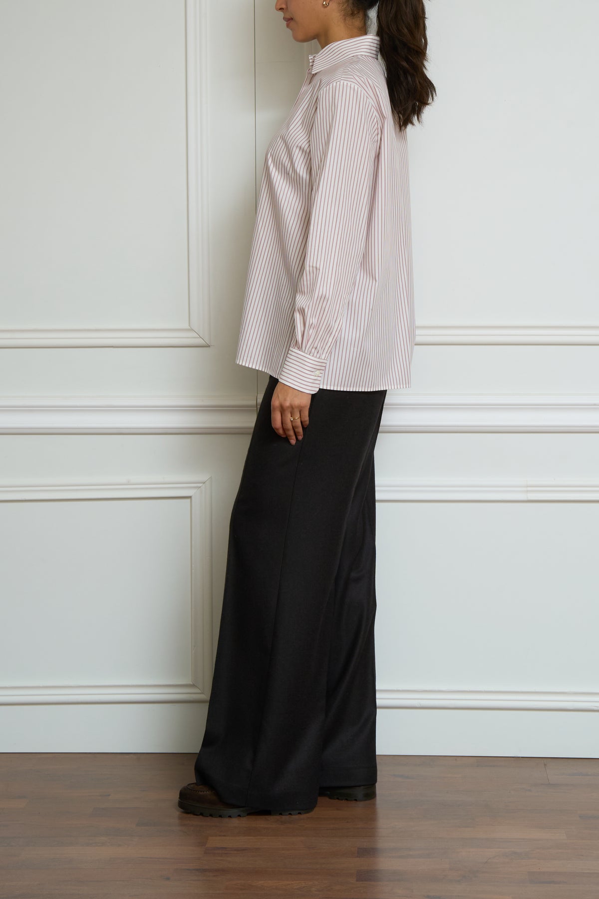 Gestreifte Bluse in rosa