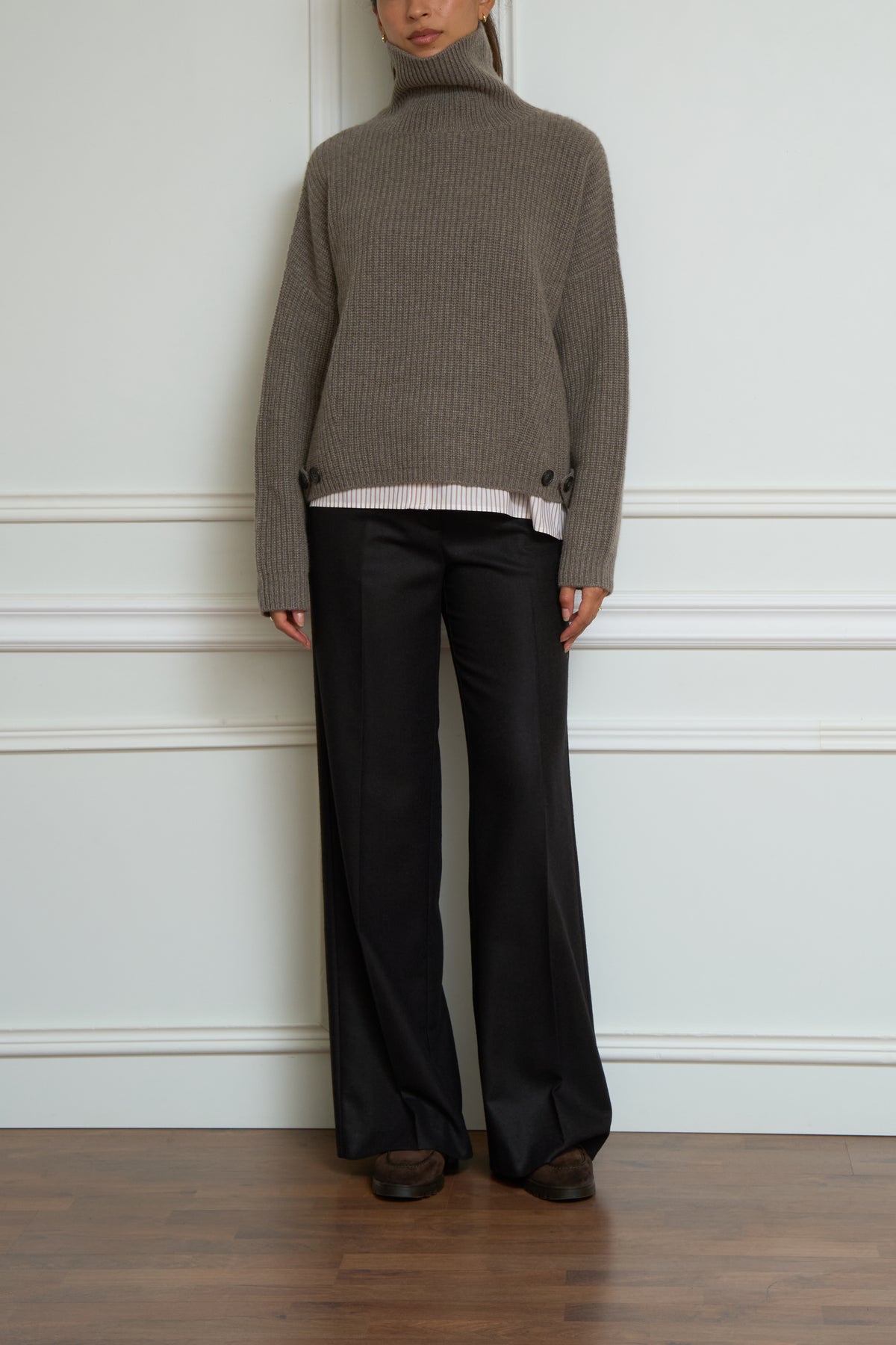 Kaschmir-Pullover 'Ailis' in taupe