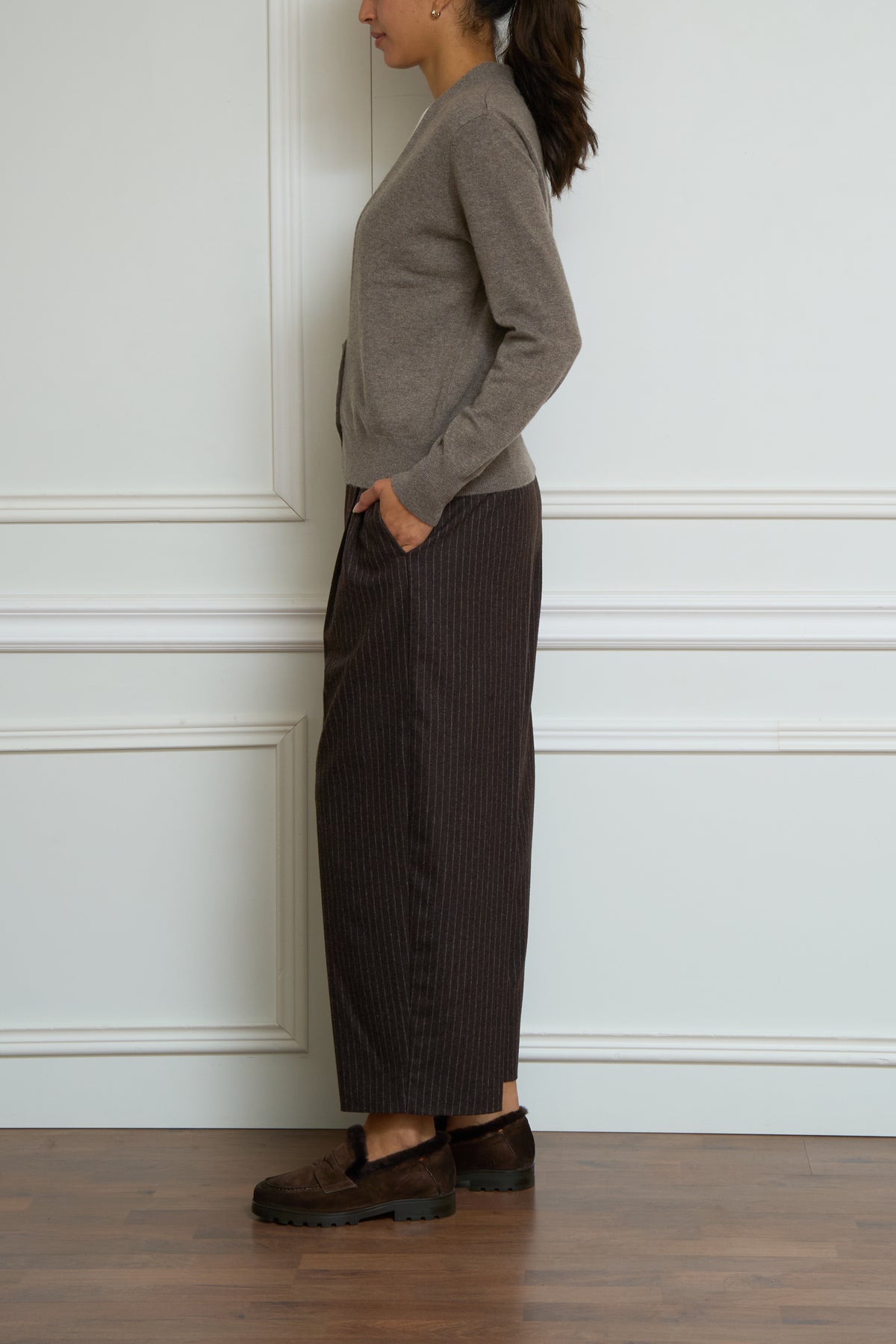 Kaschmir Strickjacke Vani' in taupe