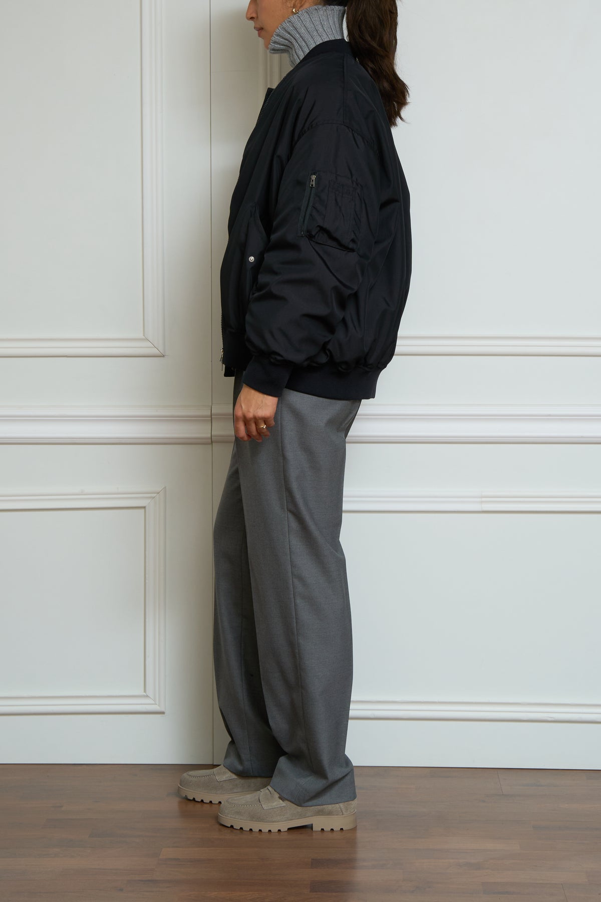 Bomberjacke in schwarz