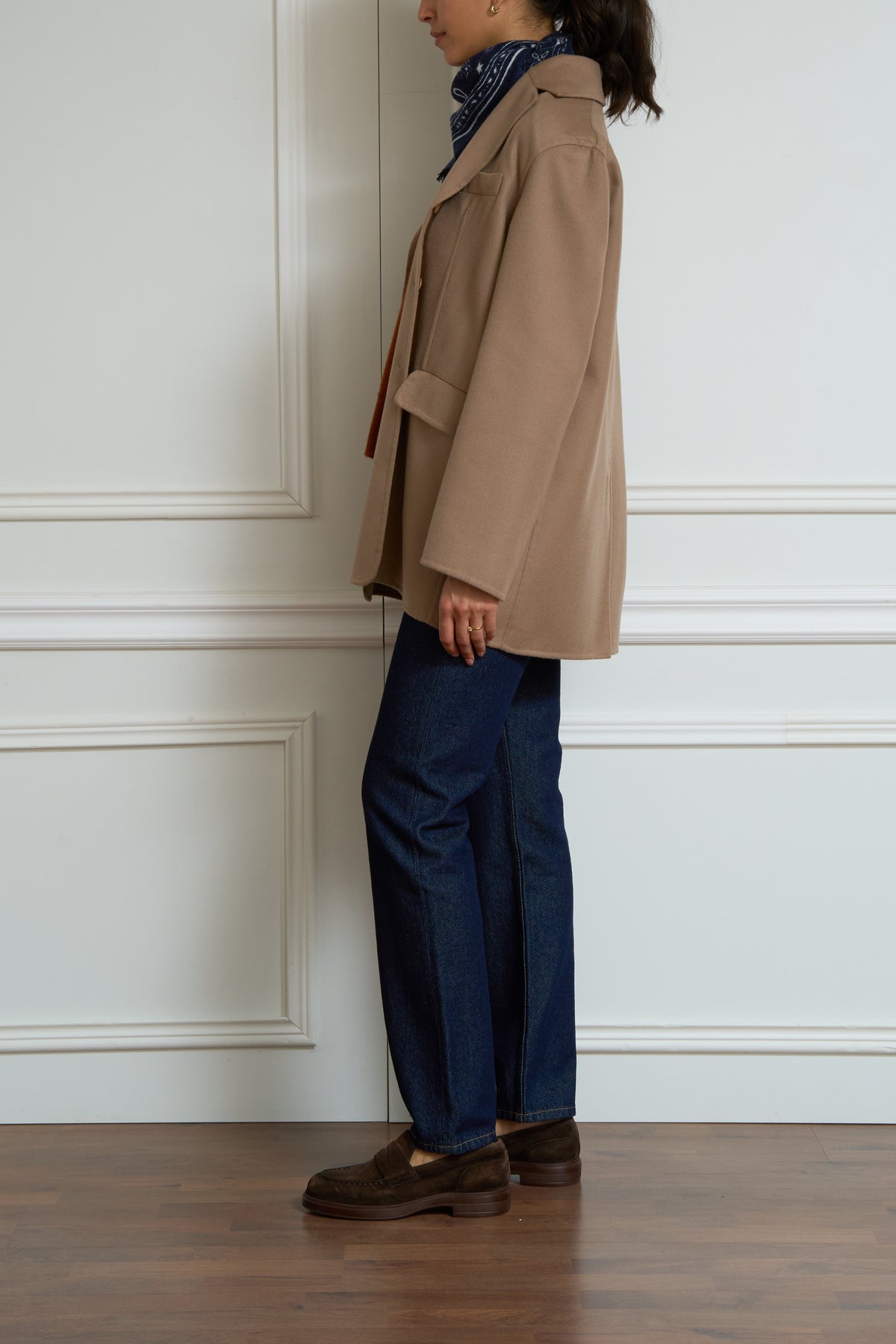 Wool blazer in brown