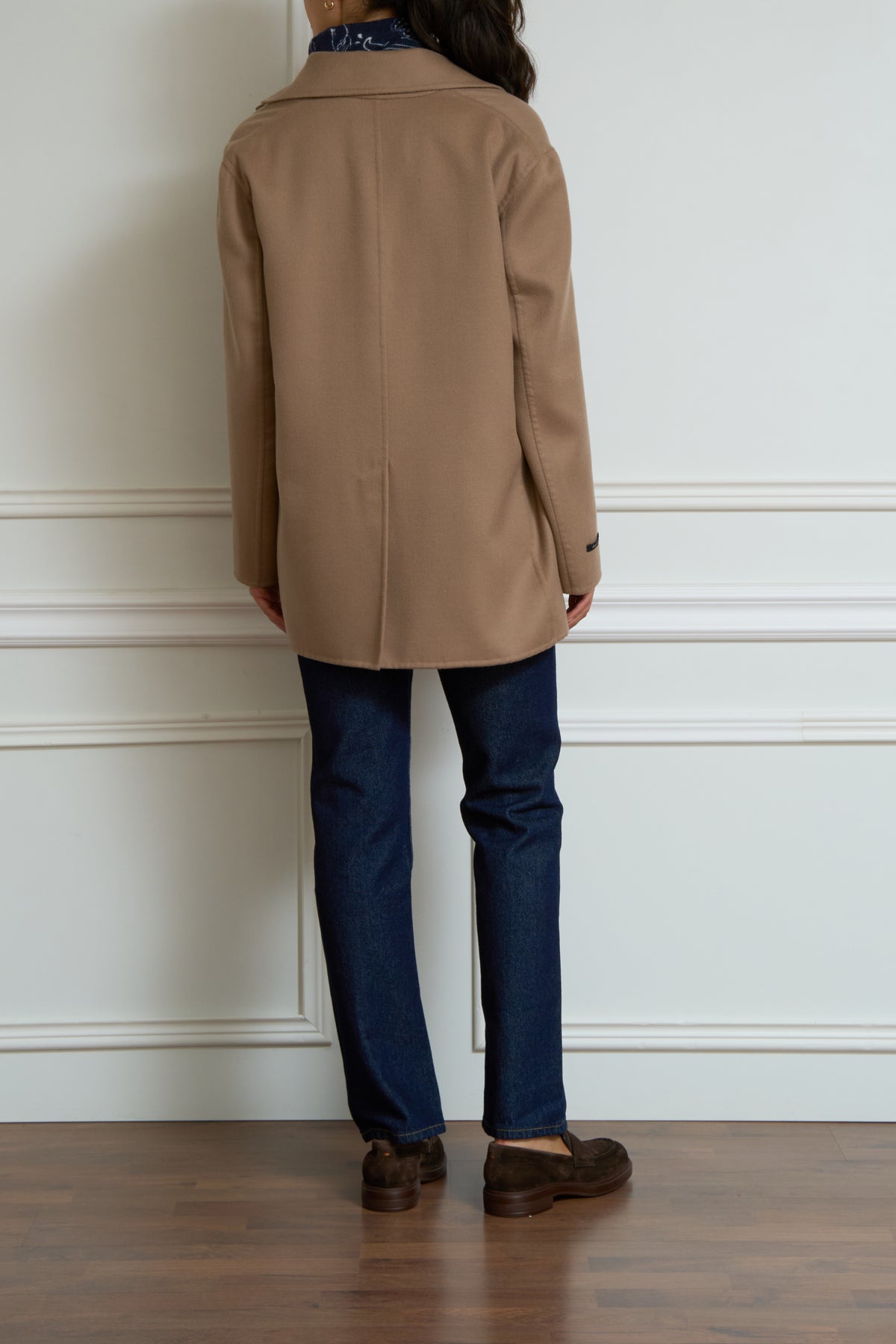 Wool blazer in brown