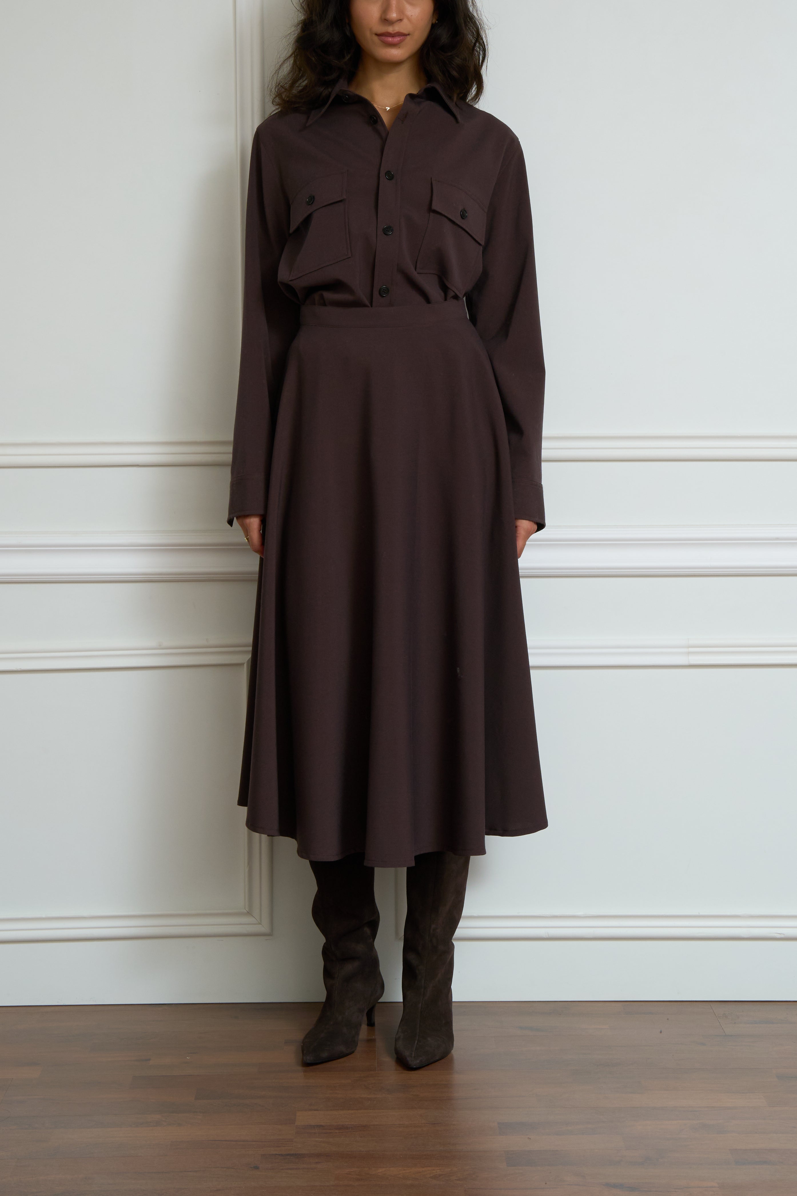 Bluse in braun
