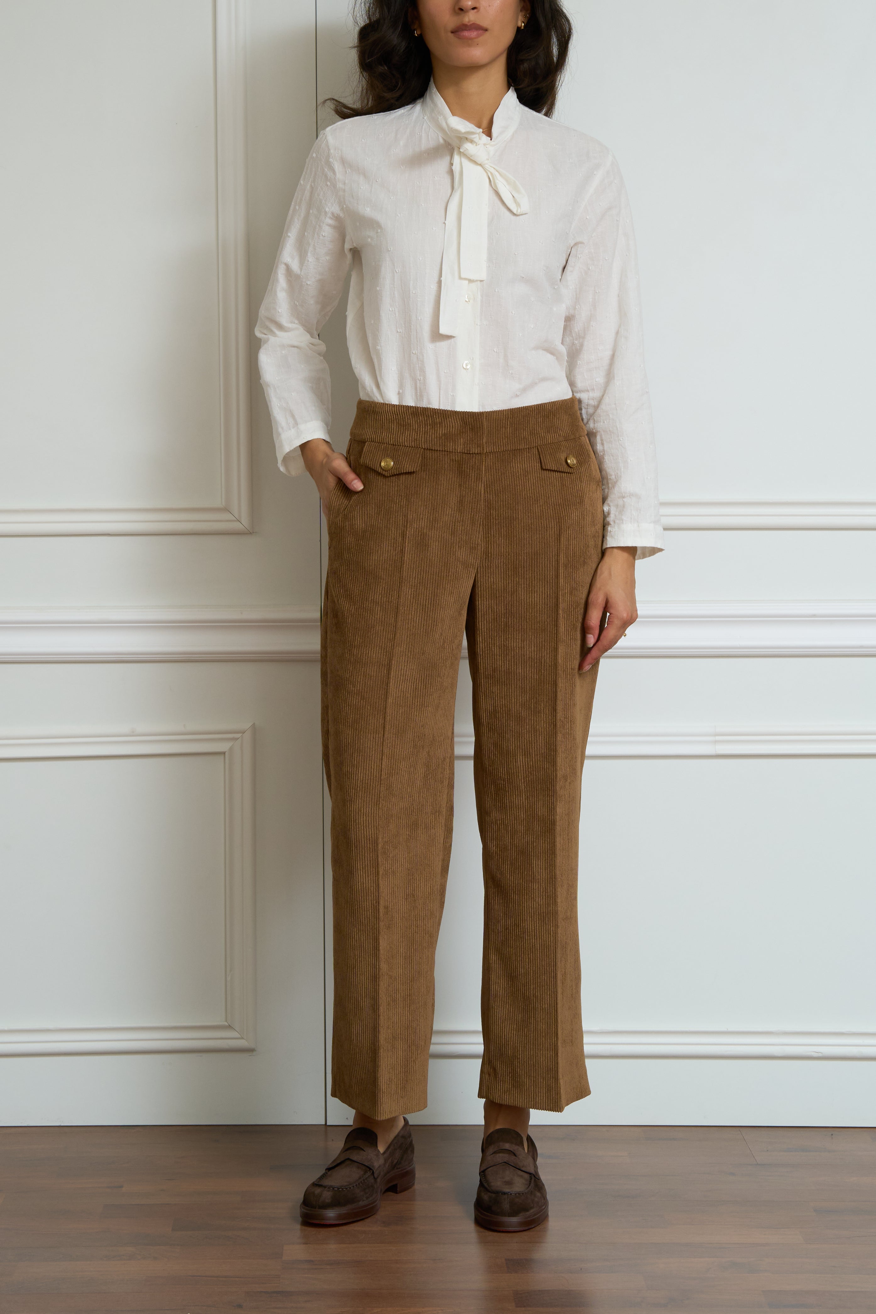 Cordhose 'Alara' in cognac