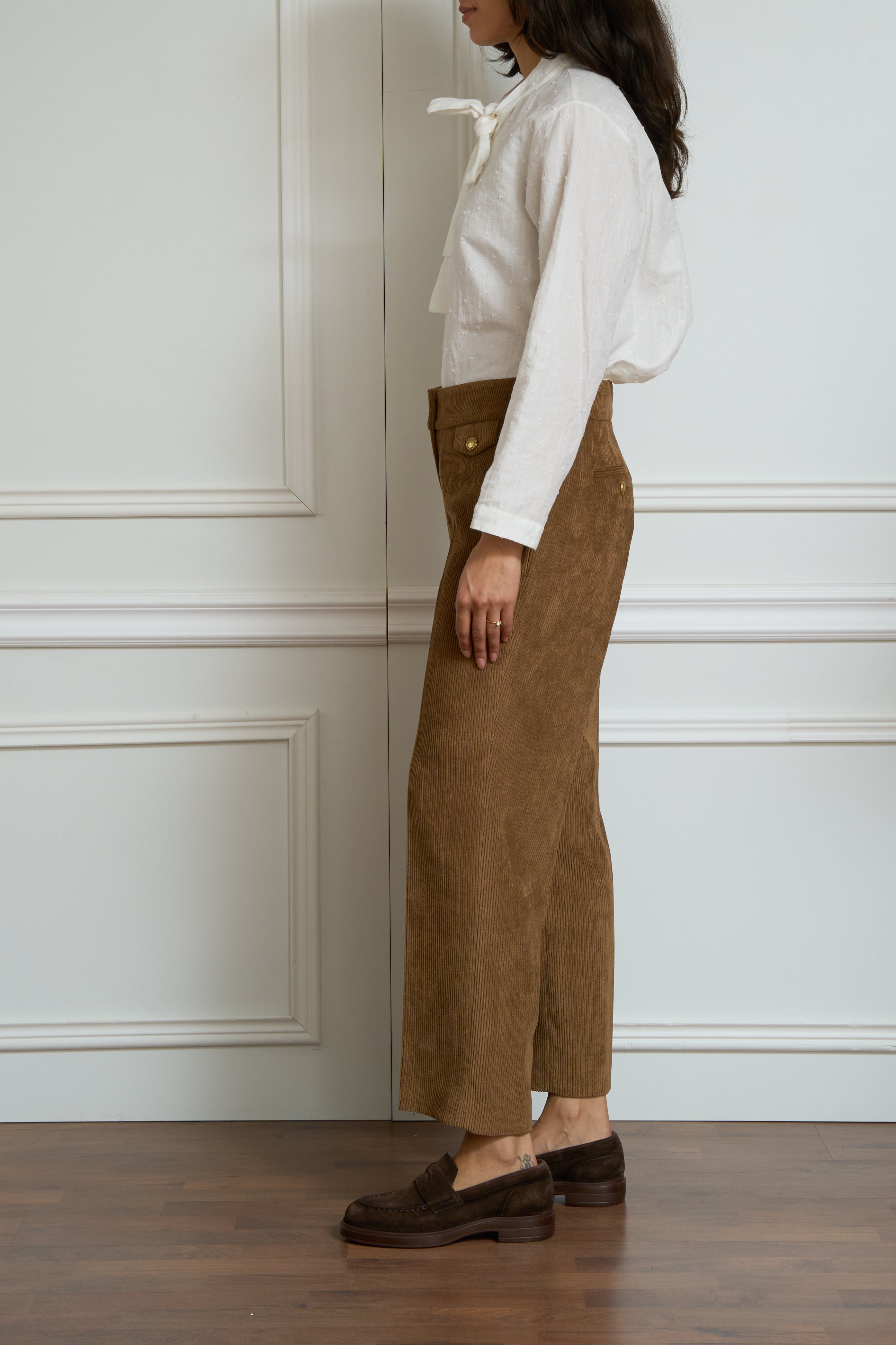 Cordhose 'Alara' in cognac