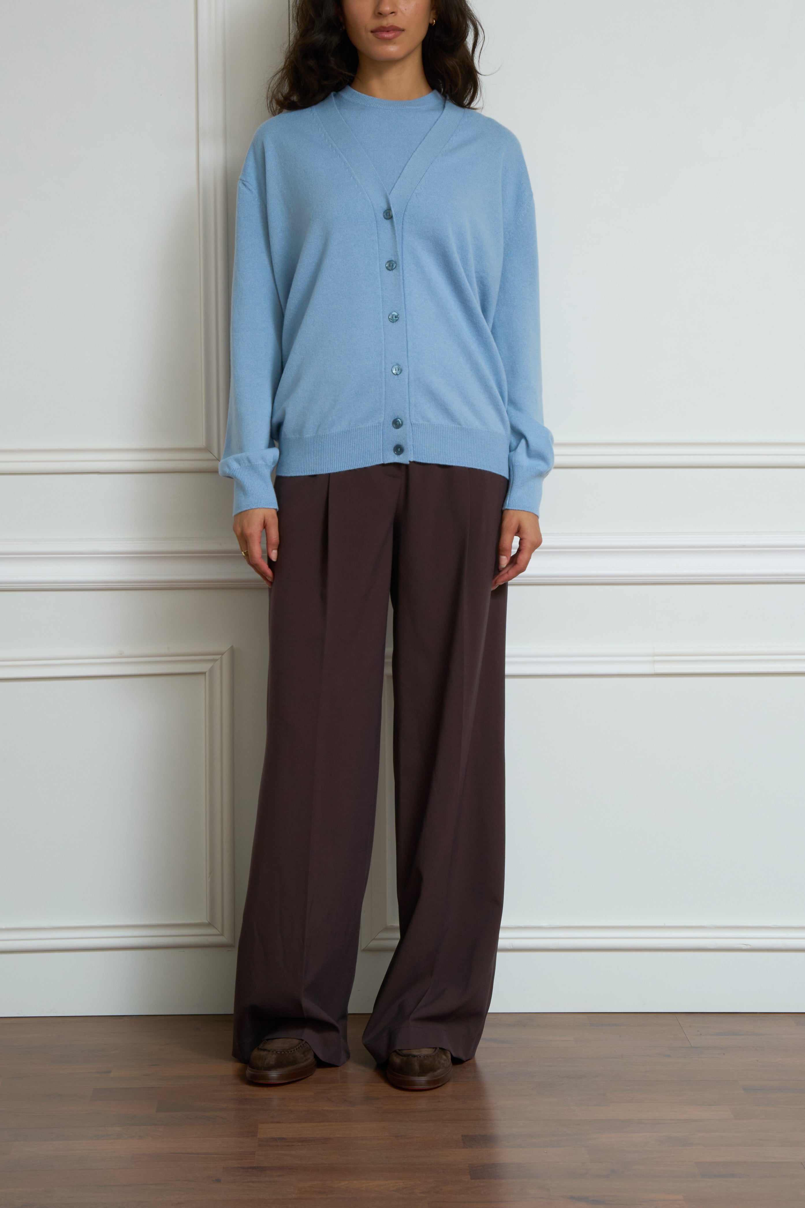 Light blue cashmere cardigan