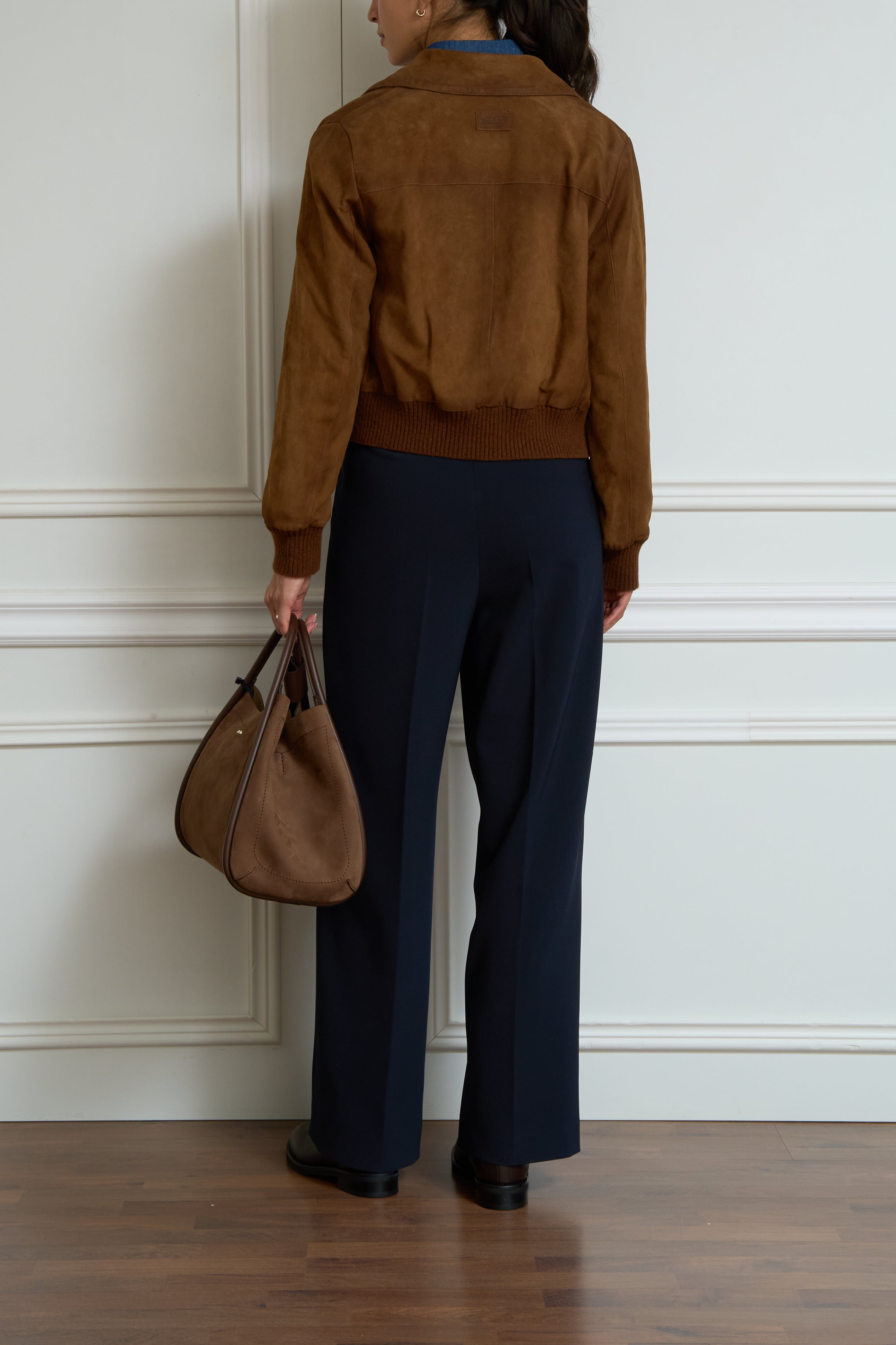 Brown leather jacket