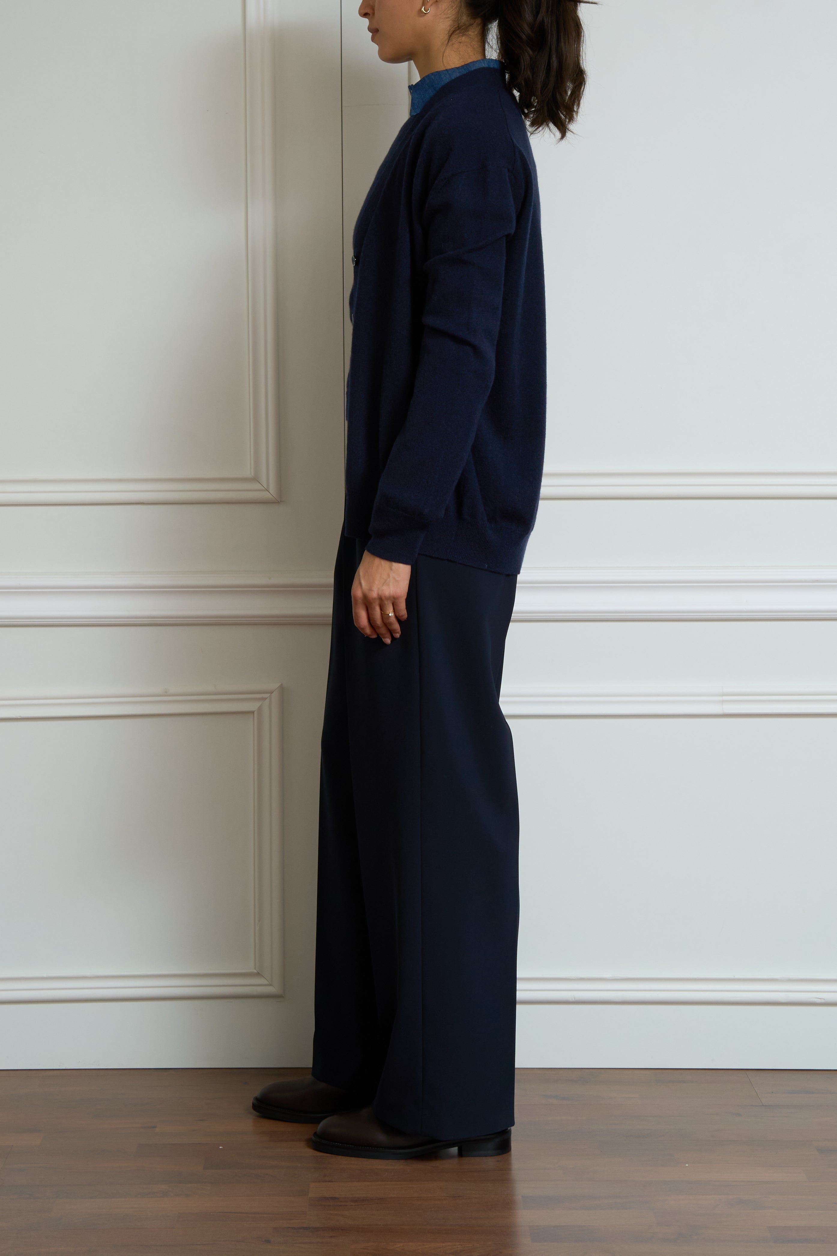 Cashmere cardigan in navy