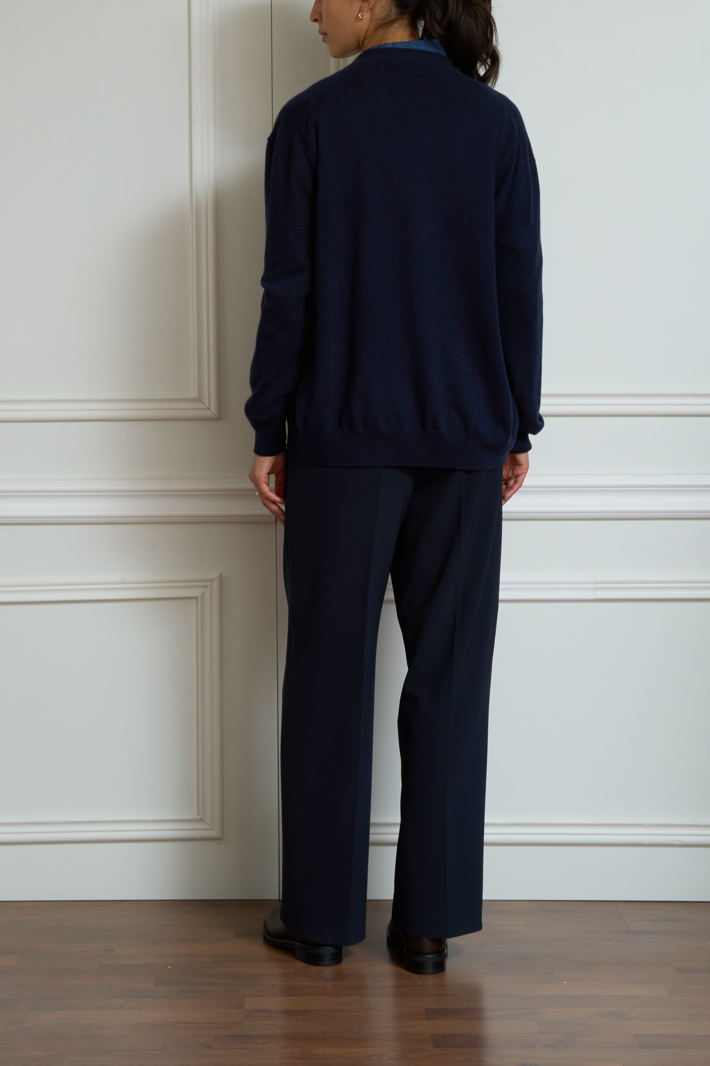 Cashmere cardigan in navy