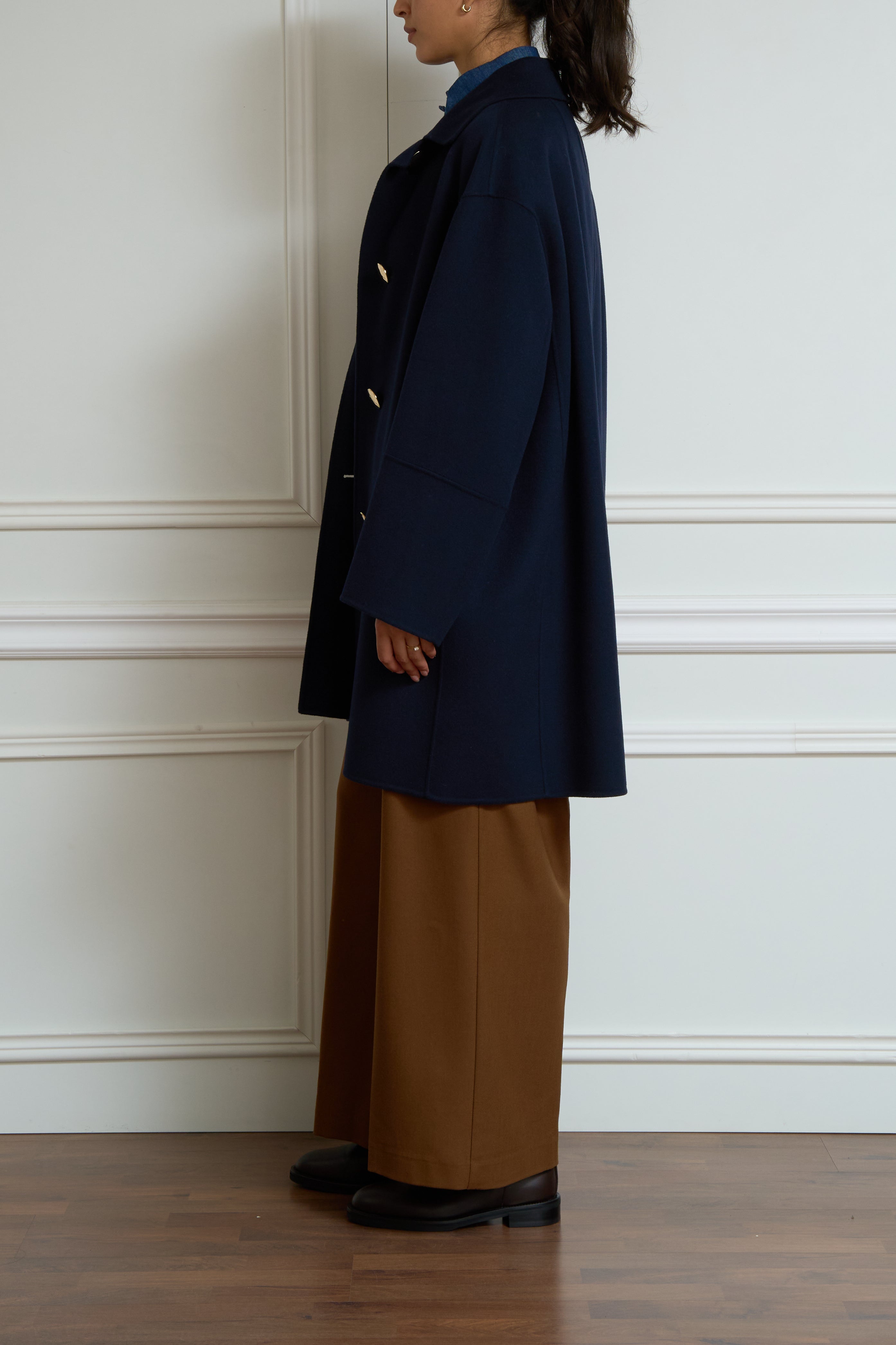 Wool coat 'Luna' in navy