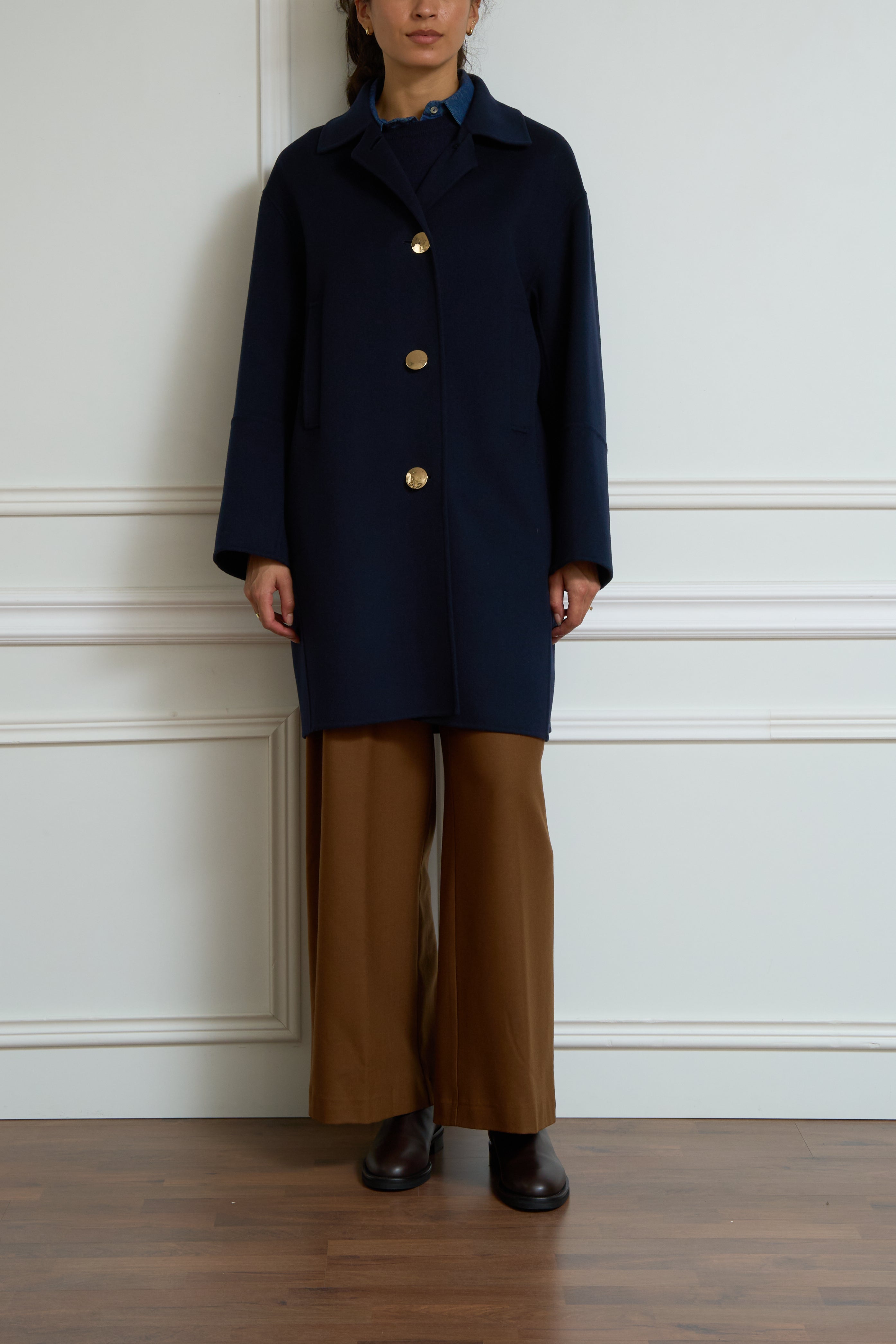 Wool coat 'Luna' in navy