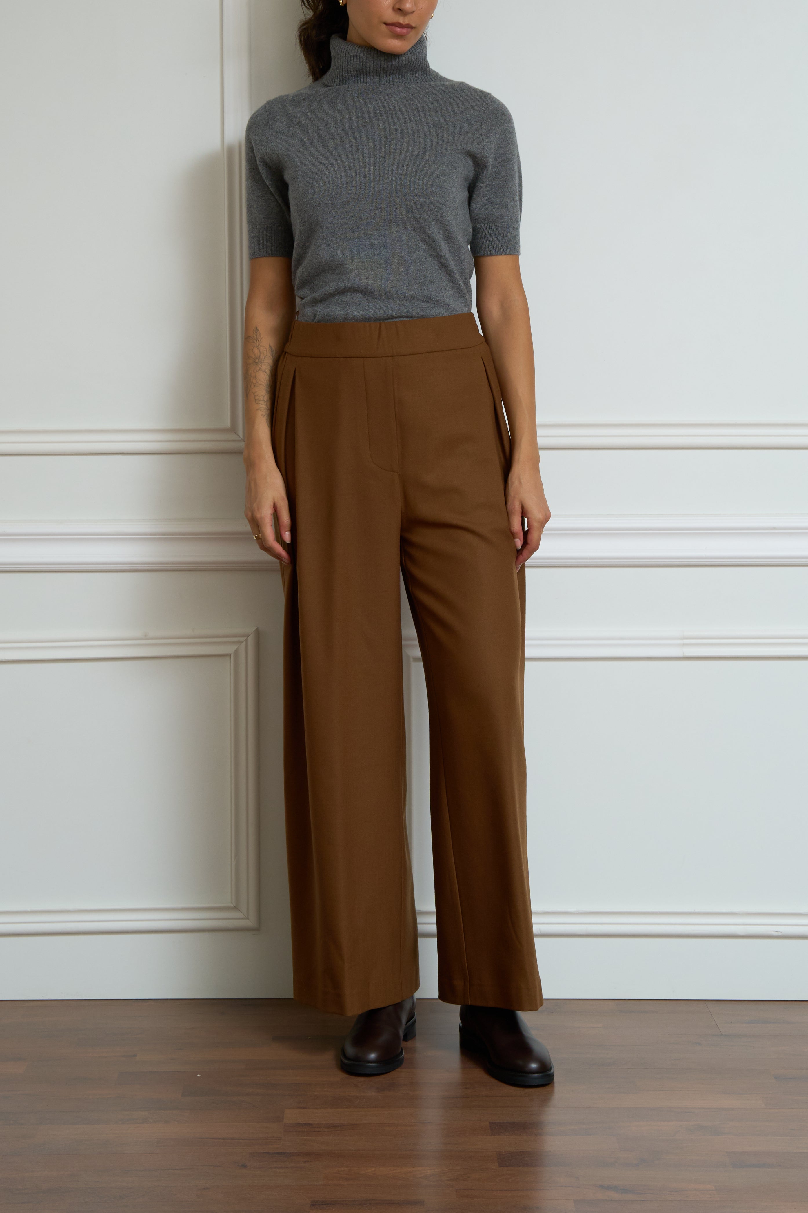 Wollhose in cognac