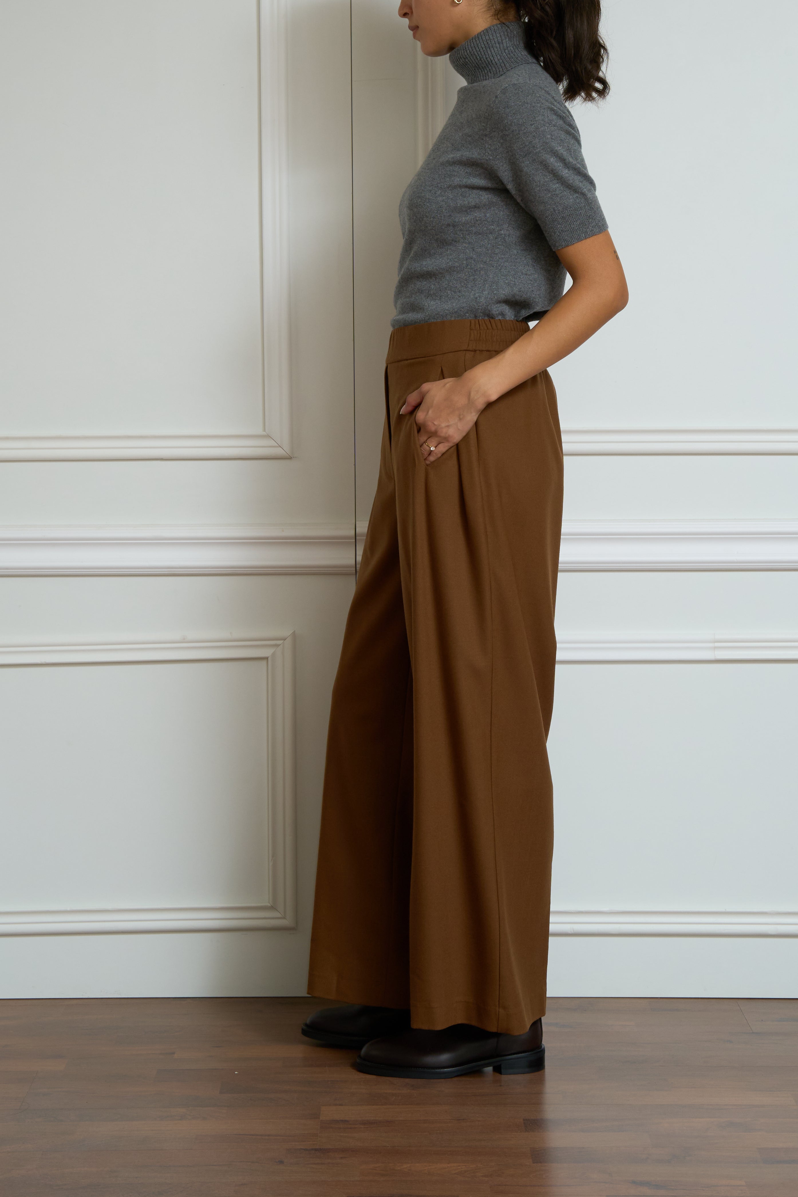 Wollhose in cognac
