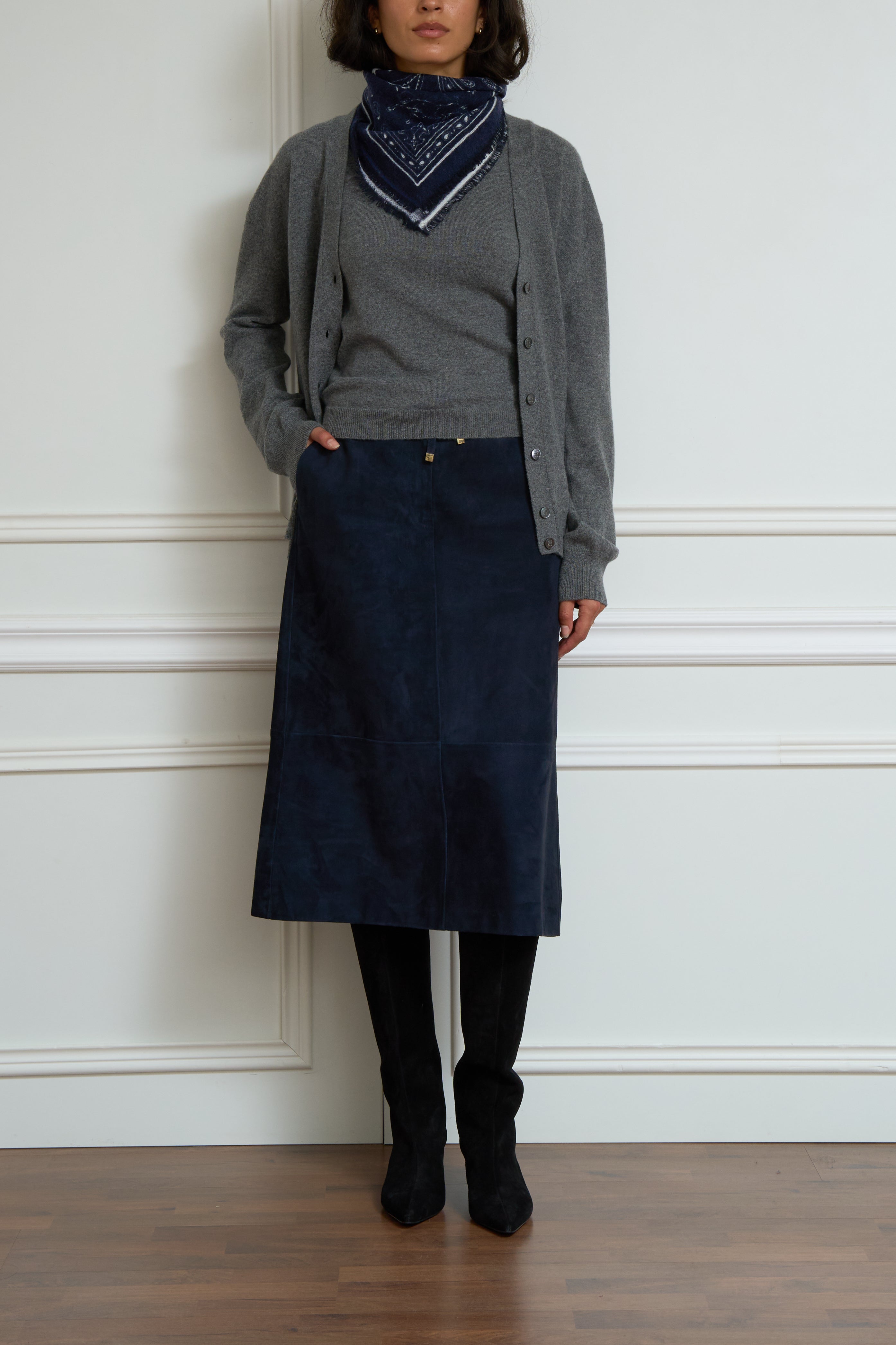 Cashmere Cardigan in Grey