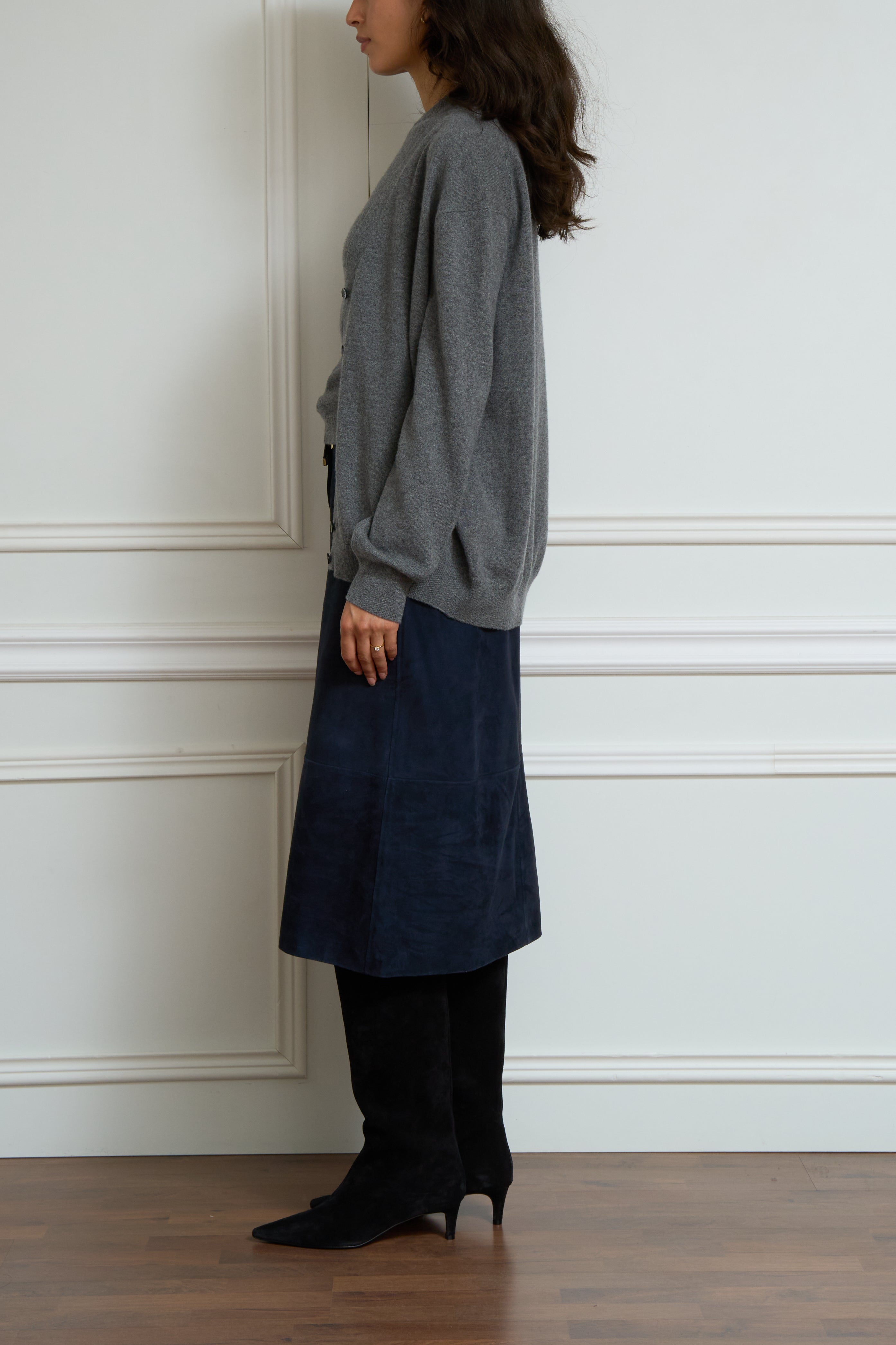 Cashmere Cardigan in Grey