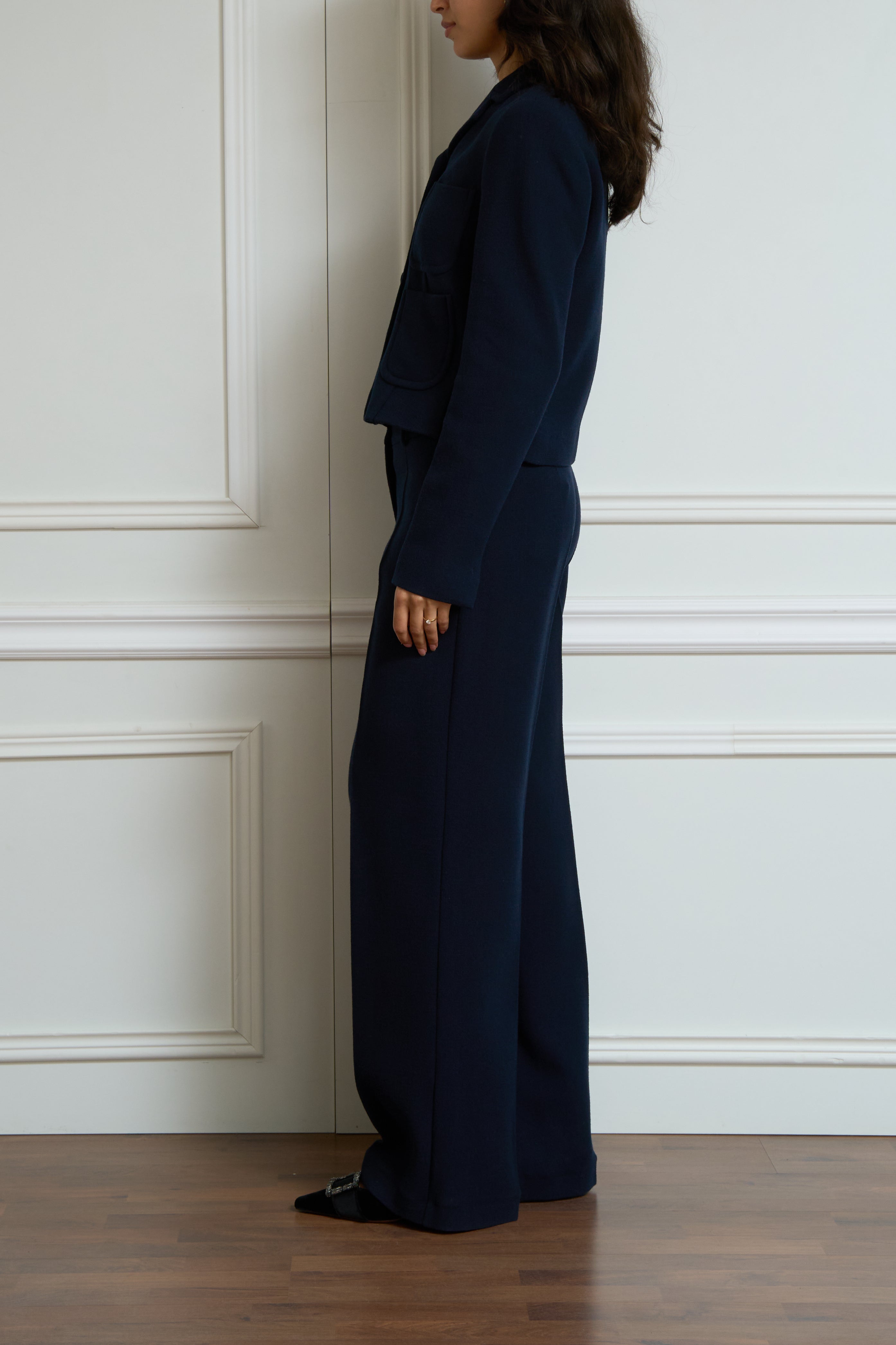 Trouser suit in navy