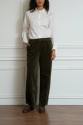 green corduroy trousers