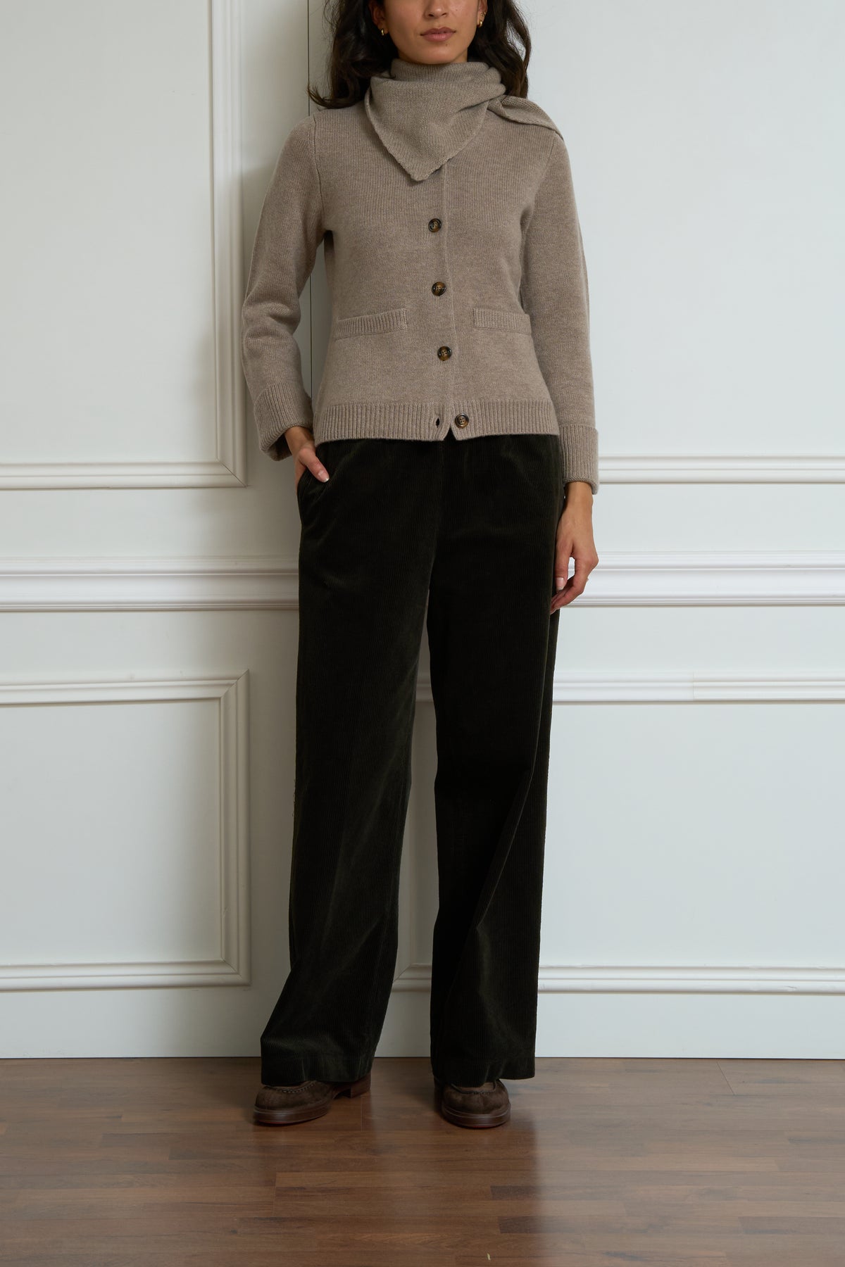 Brown corduroy trousers