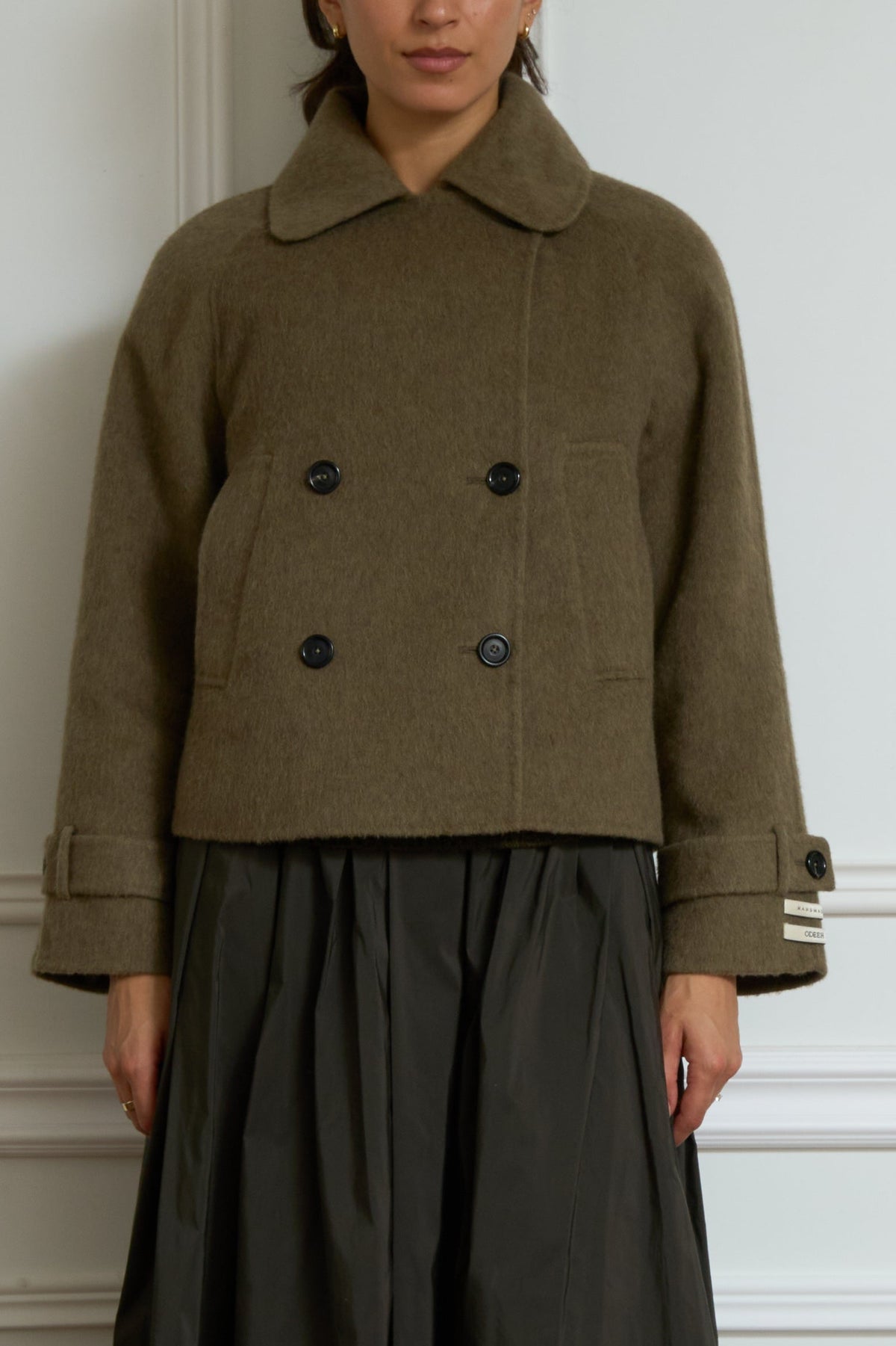 Brushed double-faced jacket in green