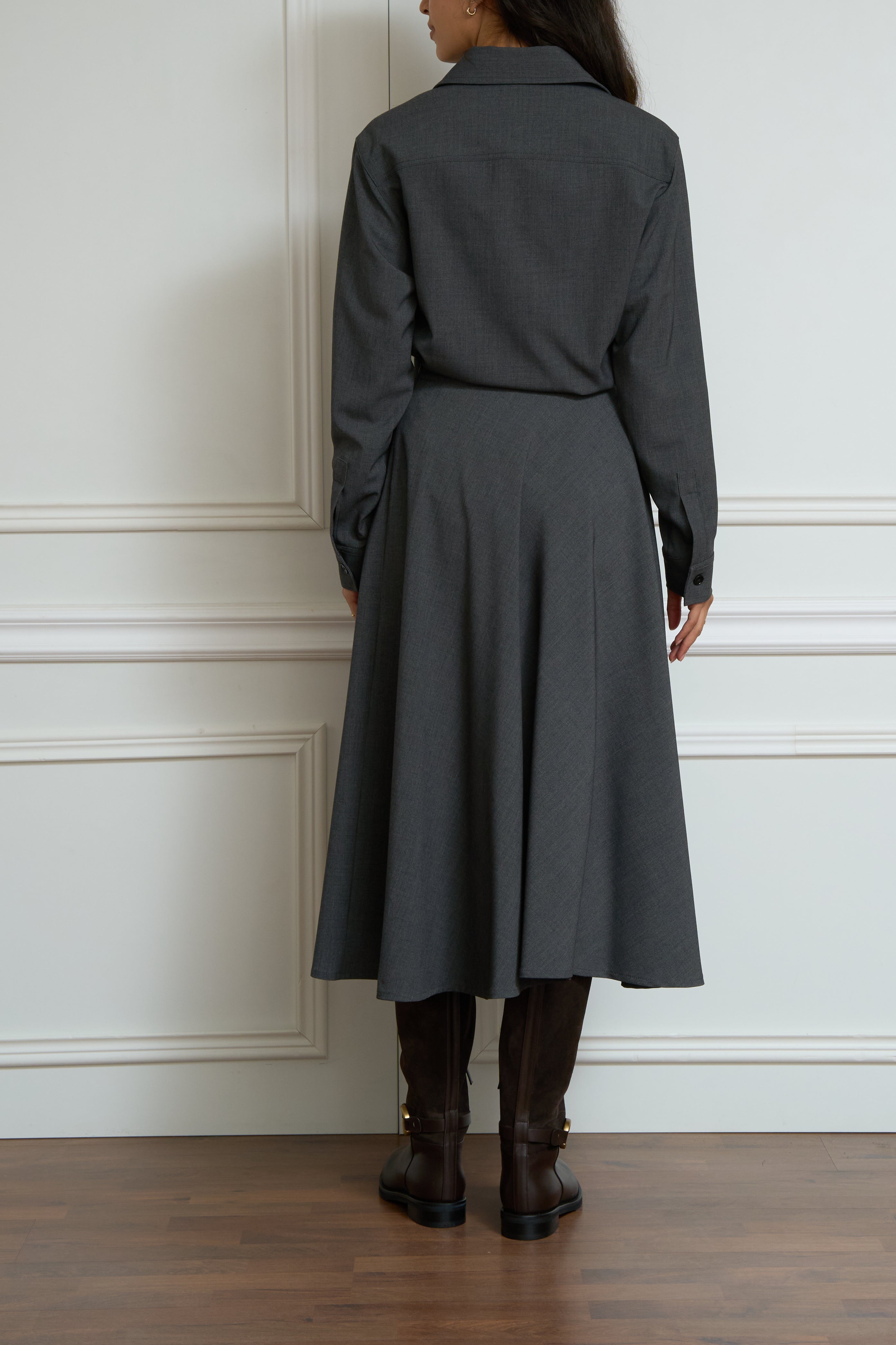 Skirt in charcoal