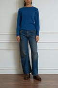 blue crew neck sweater