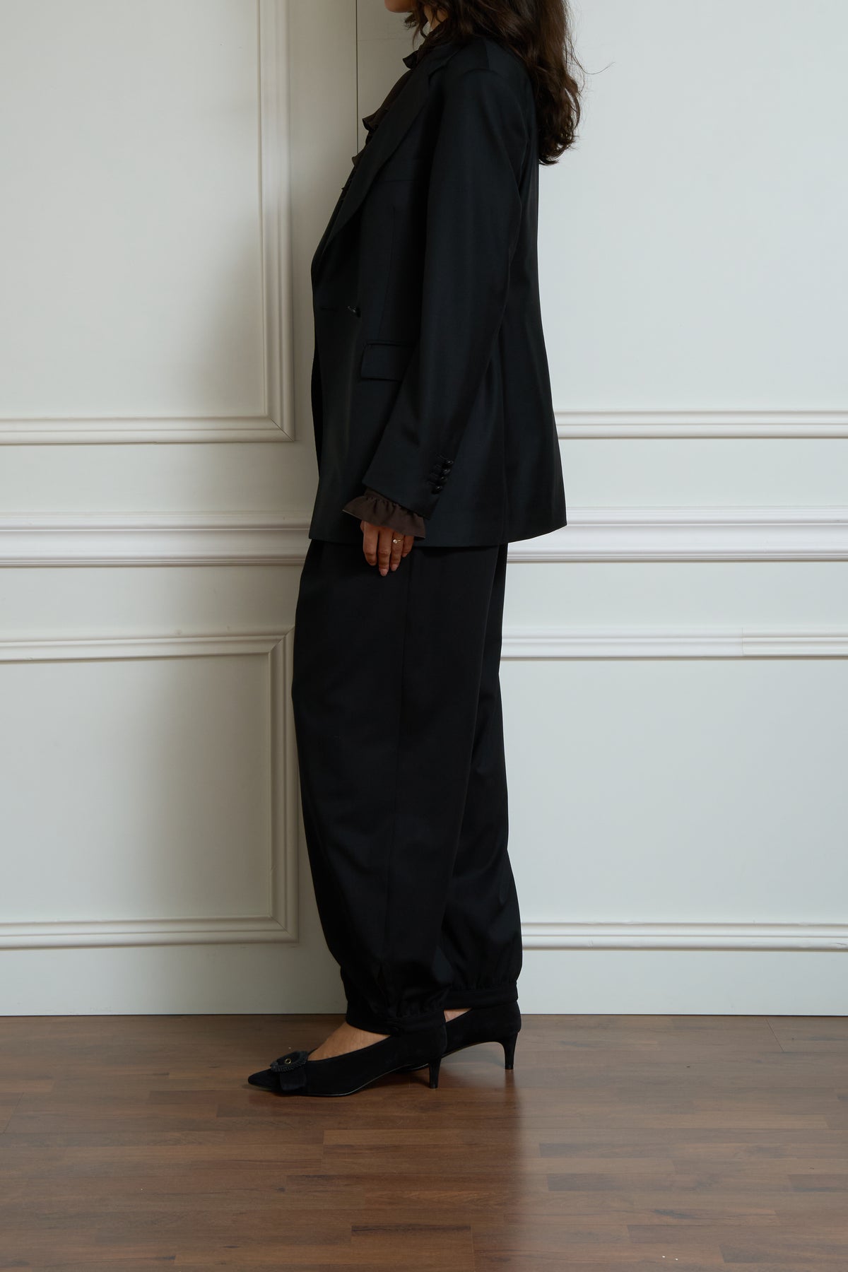 Zweireihiger Blazer in schwarz