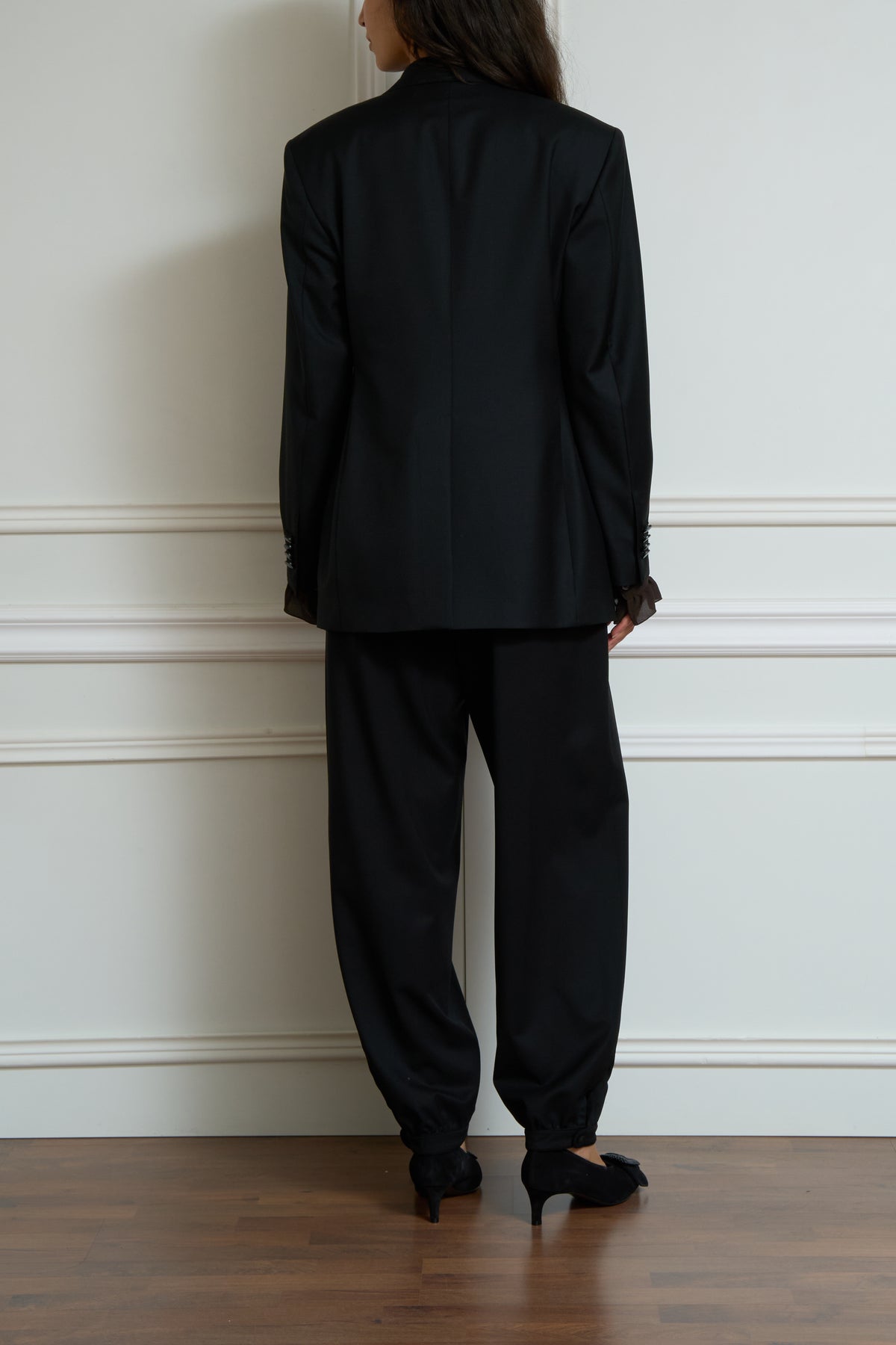 Zweireihiger Blazer in schwarz