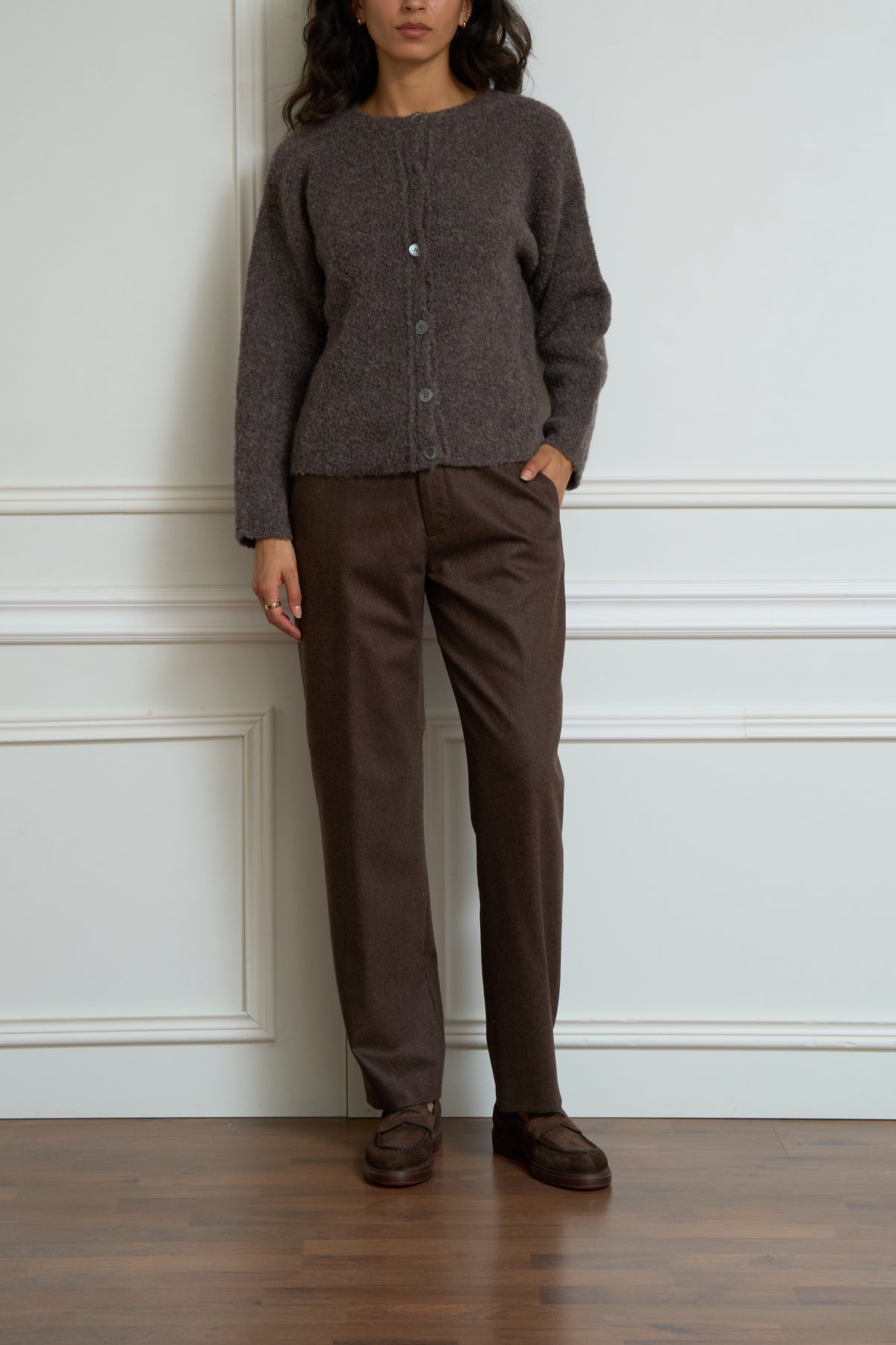 Strickjacke in braun