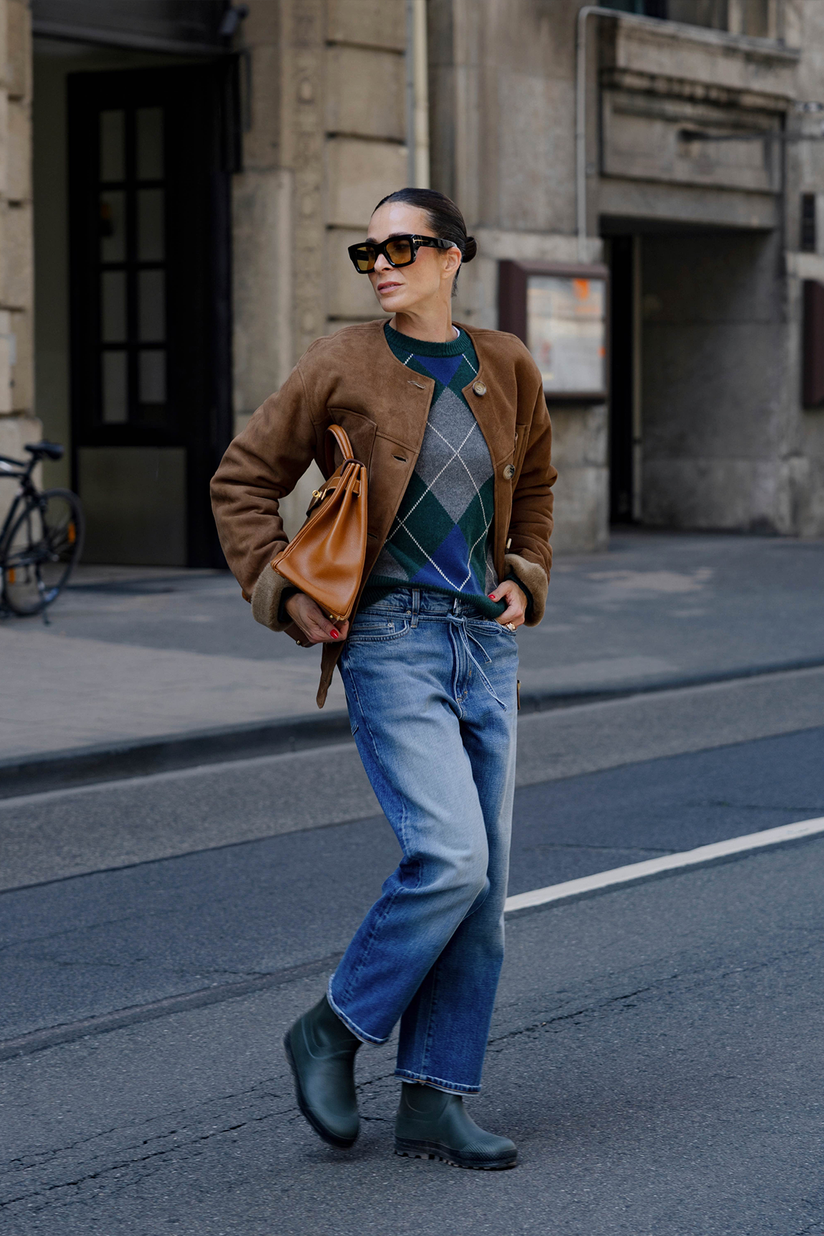 Shop the Look – Incentive gemusterter Kaschmirpullover in grün | C. Wirschke Düsseldorf