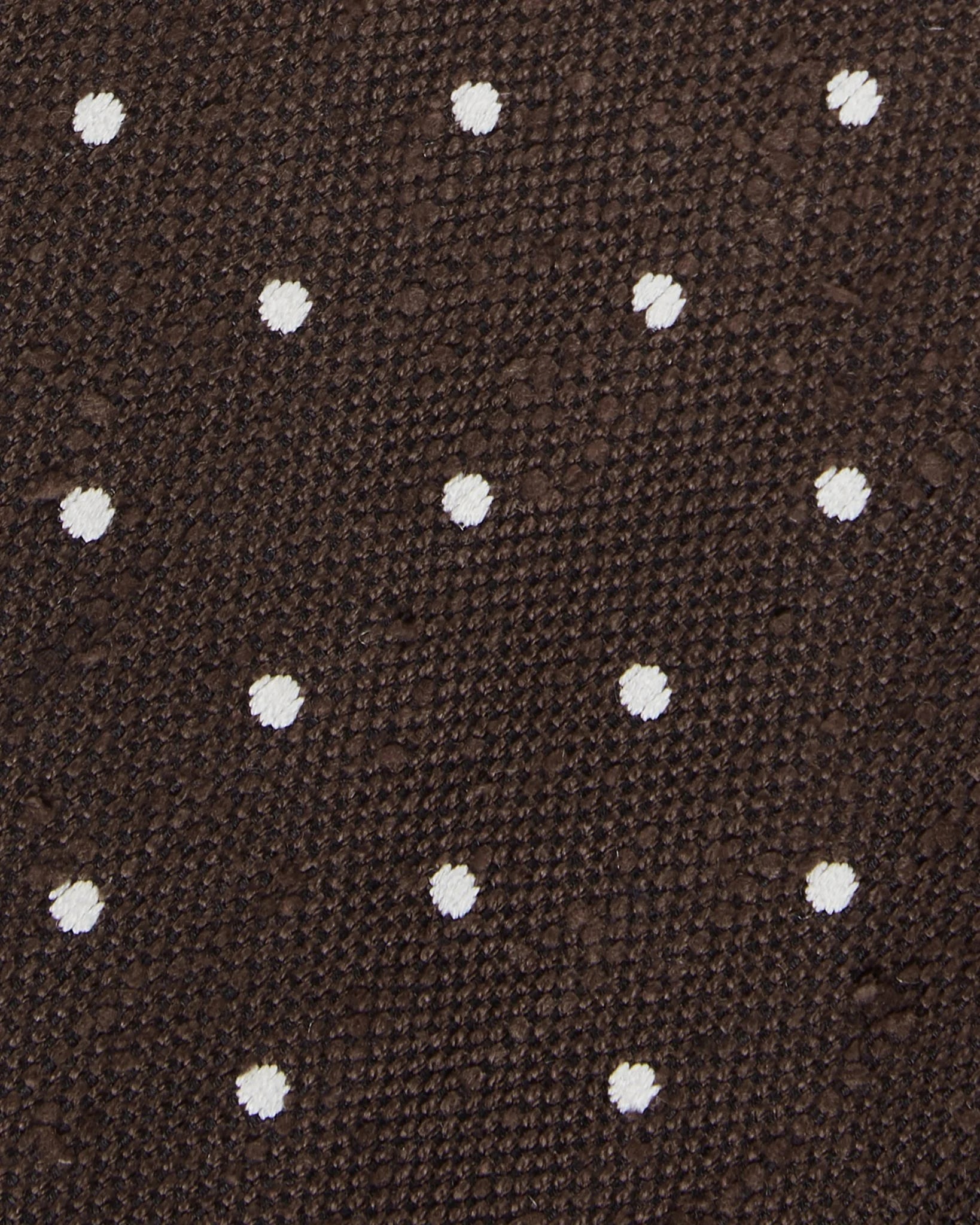 Tie in brown-white-navy striped