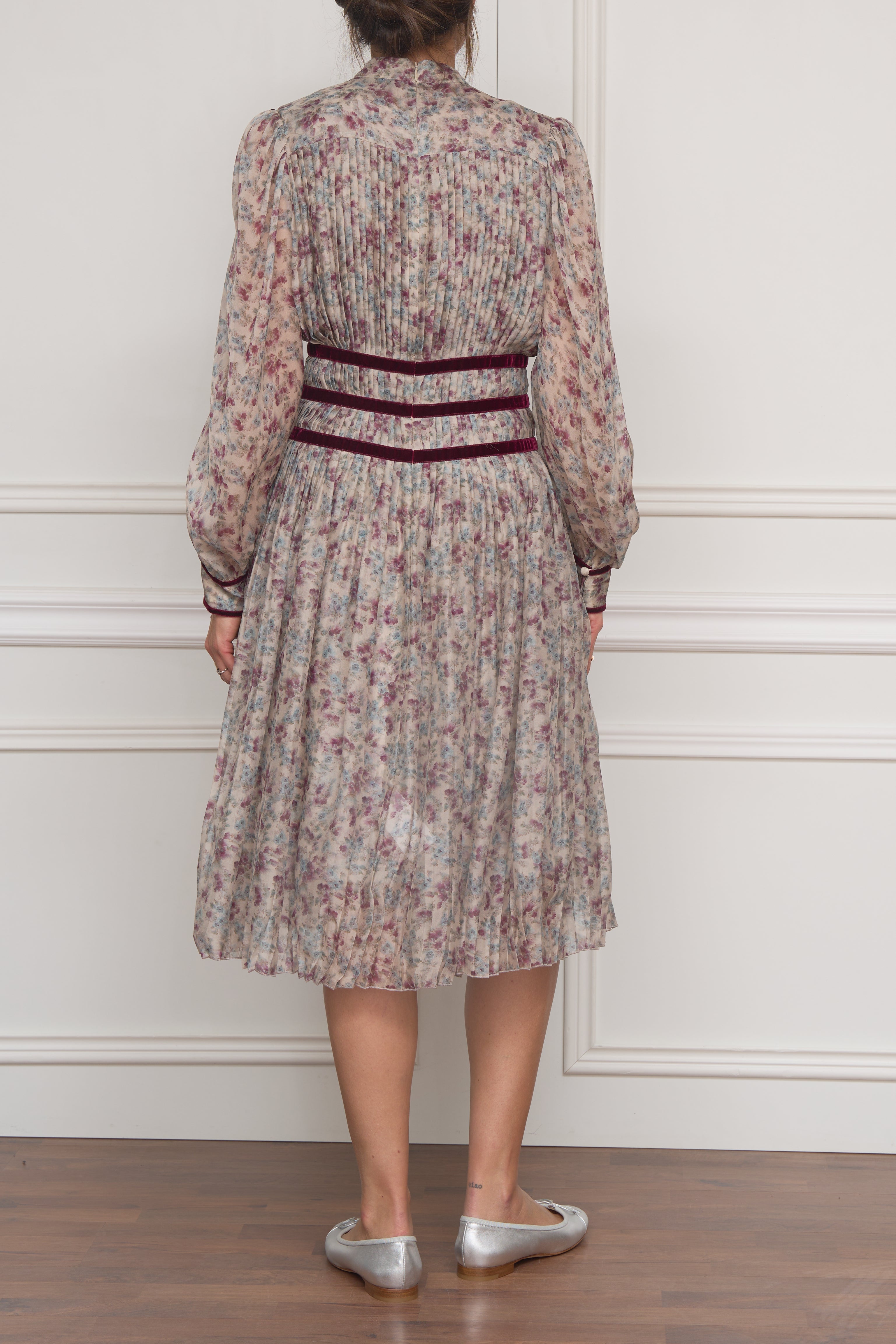 Gemustertes Midikleid in multi