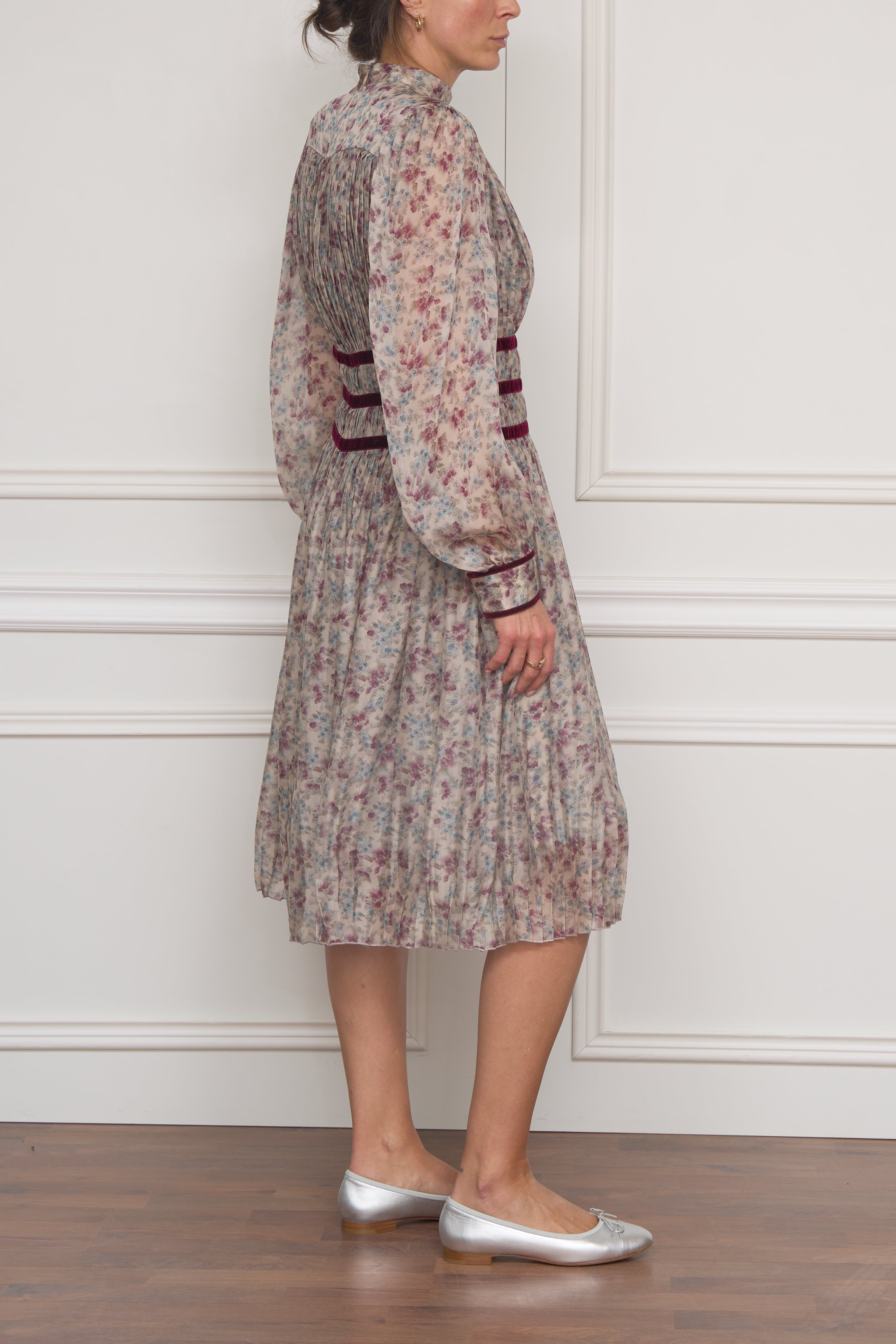 Gemustertes Midikleid in multi