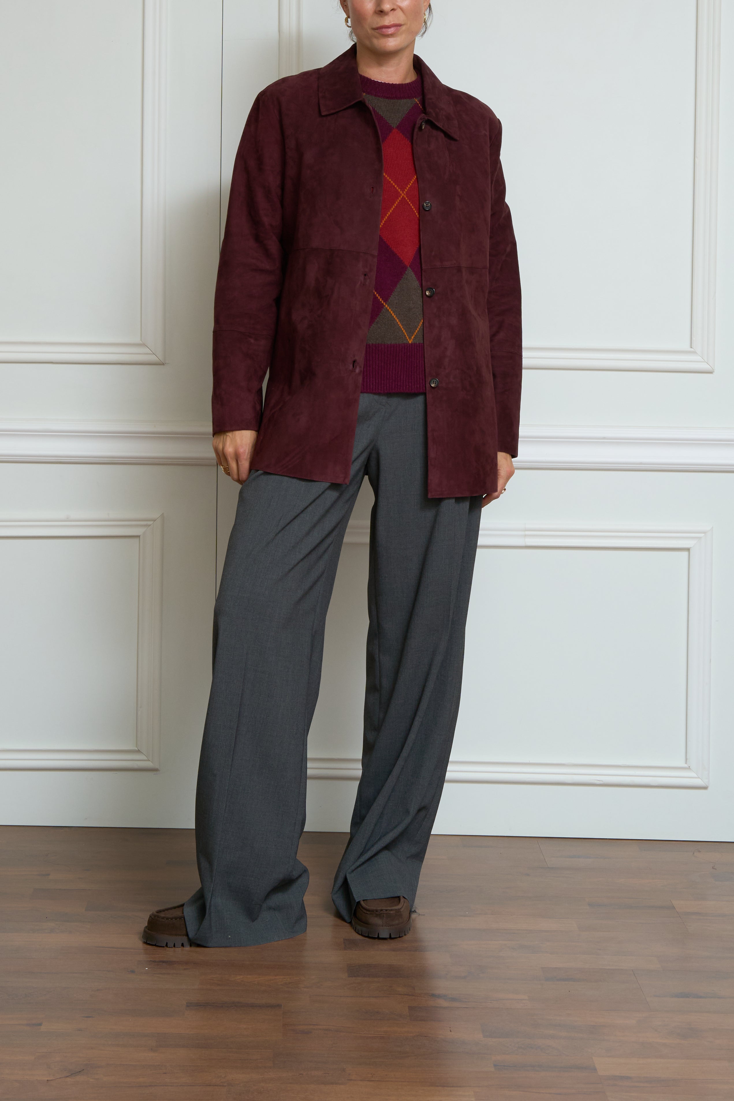 Jacke 'Gocce' in bordeaux