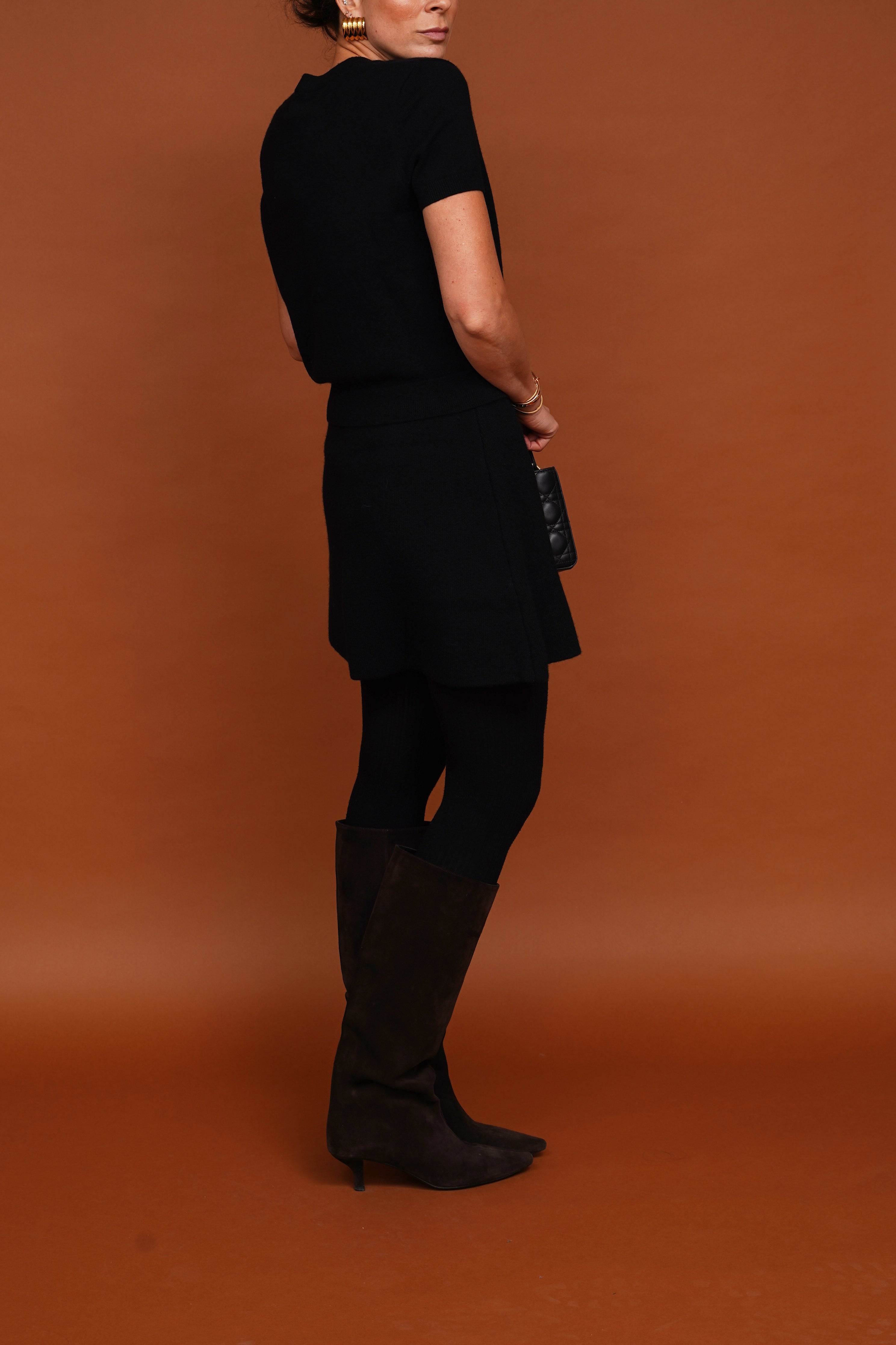 Kaschmir-Strickrock 'Clare' in schwarz