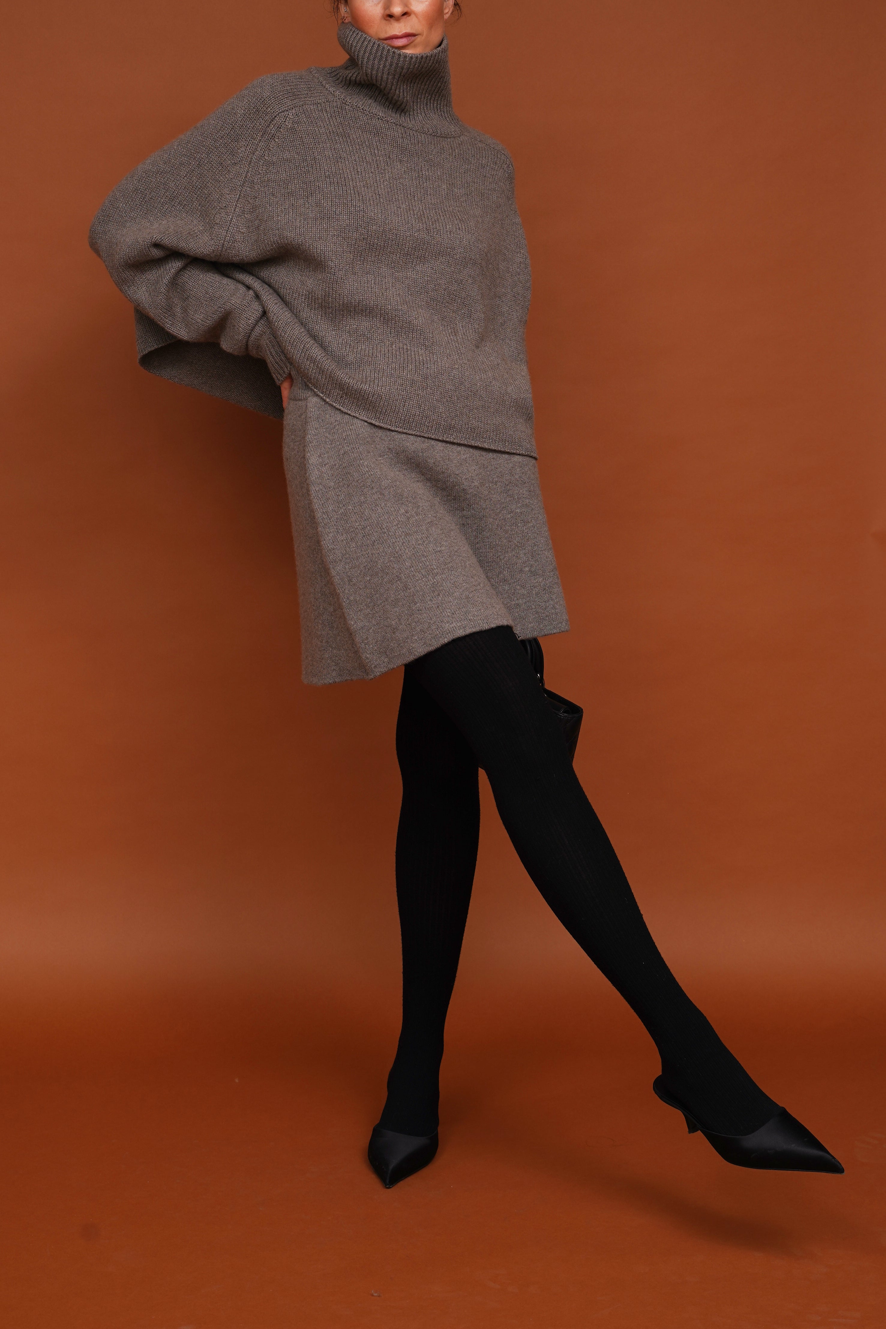 Kaschmir-Strickrock 'Clare' in taupe