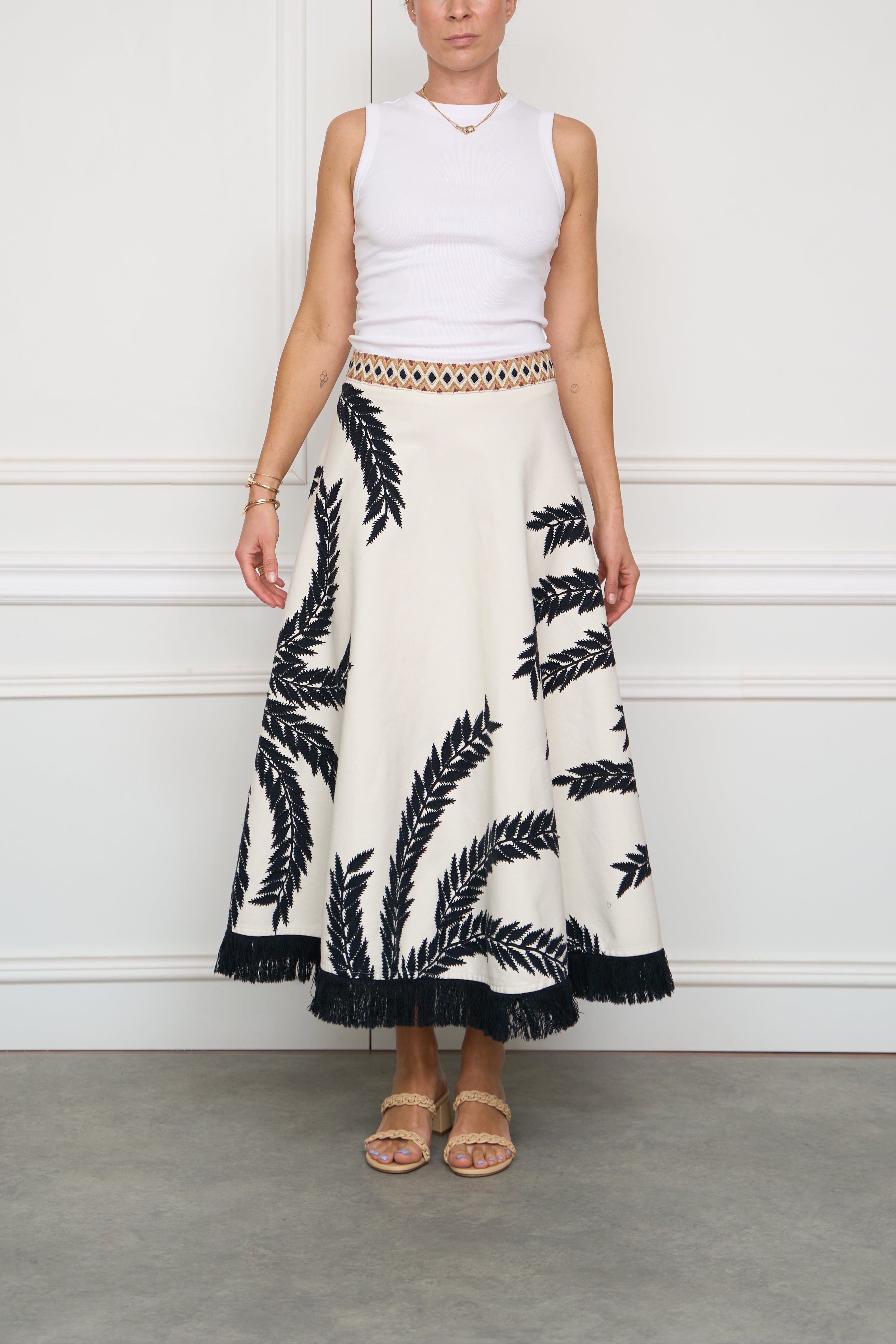 Bestrickter Rock in creme