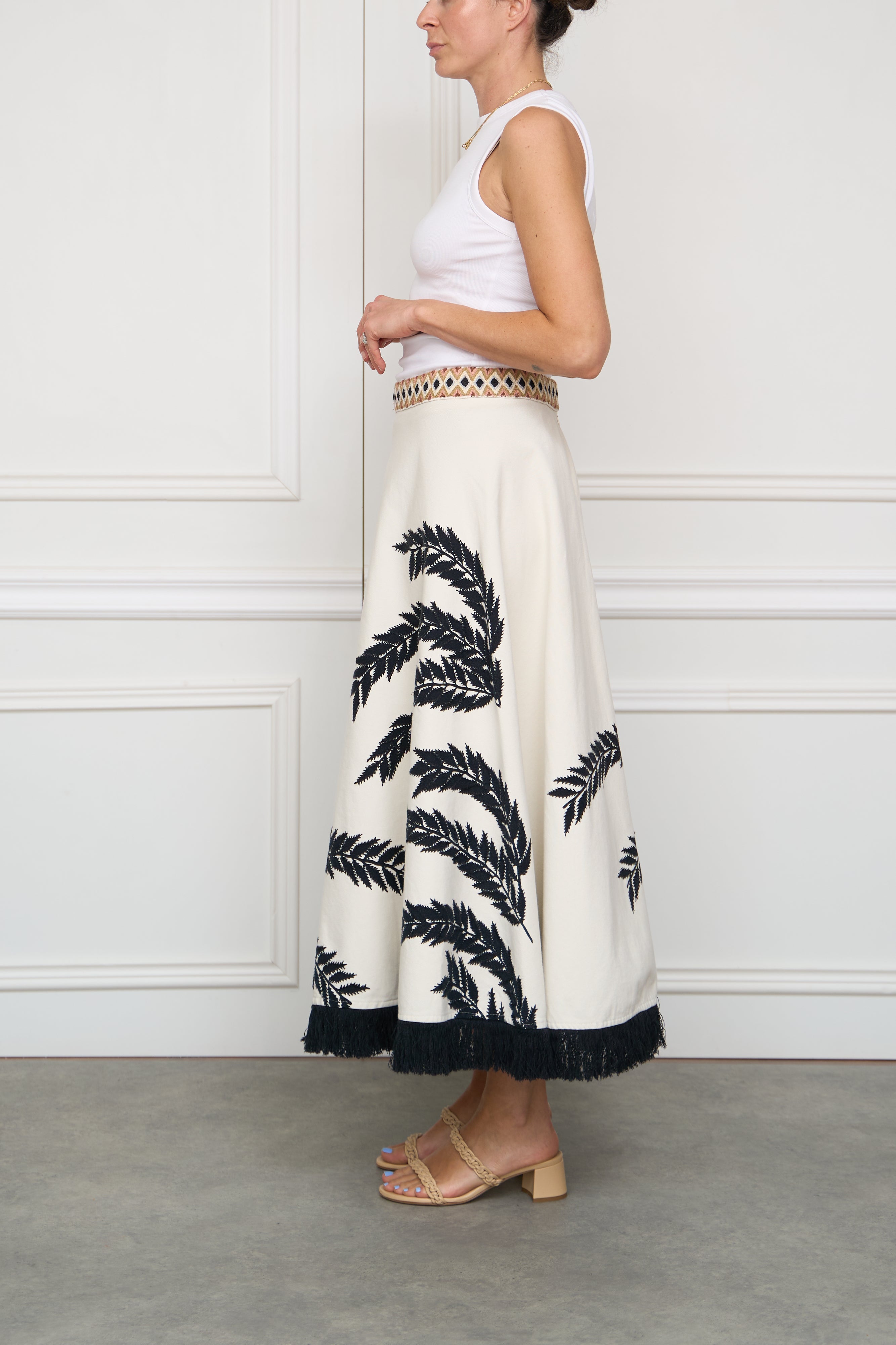 Bestrickter Rock in creme