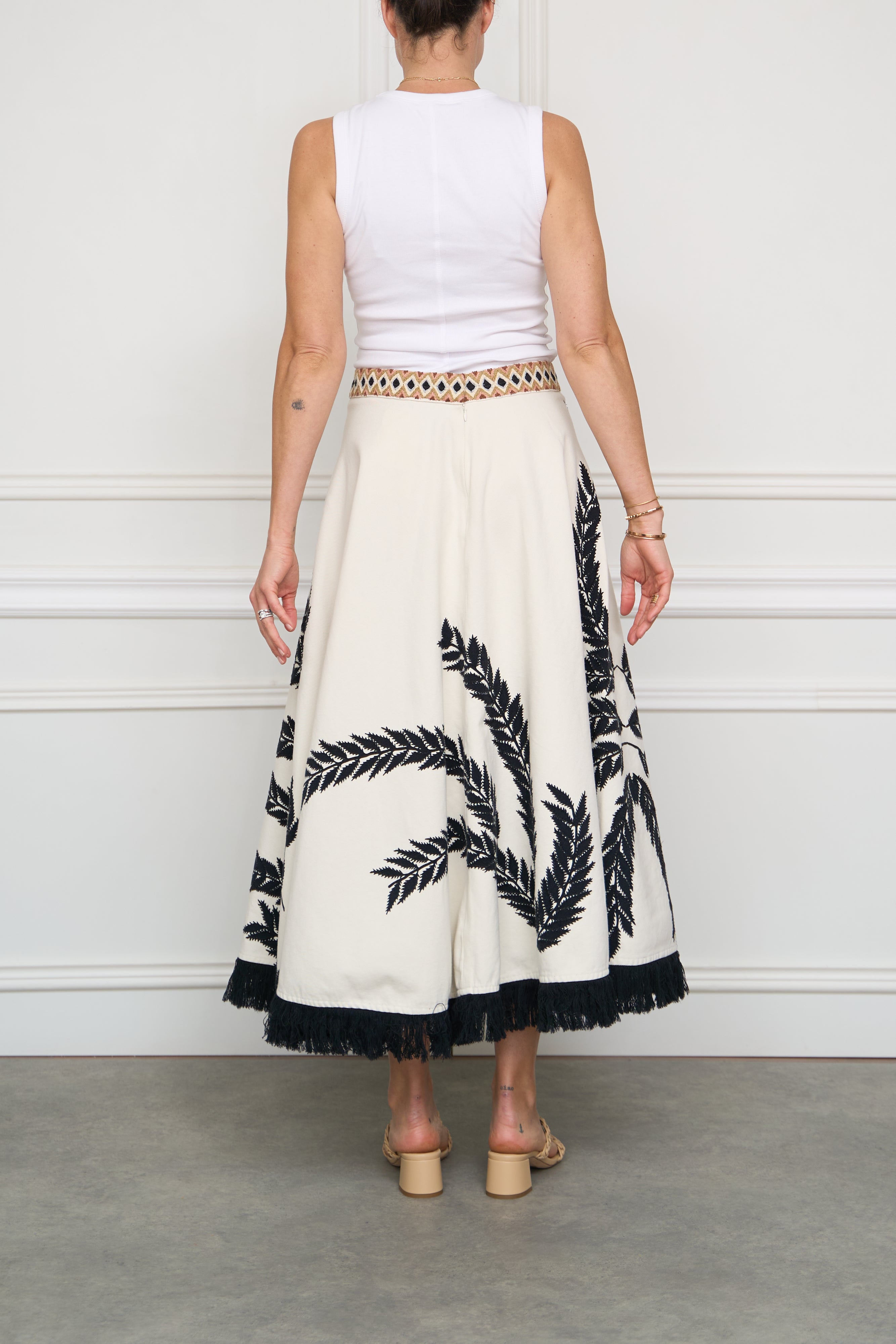 Bestrickter Rock in creme