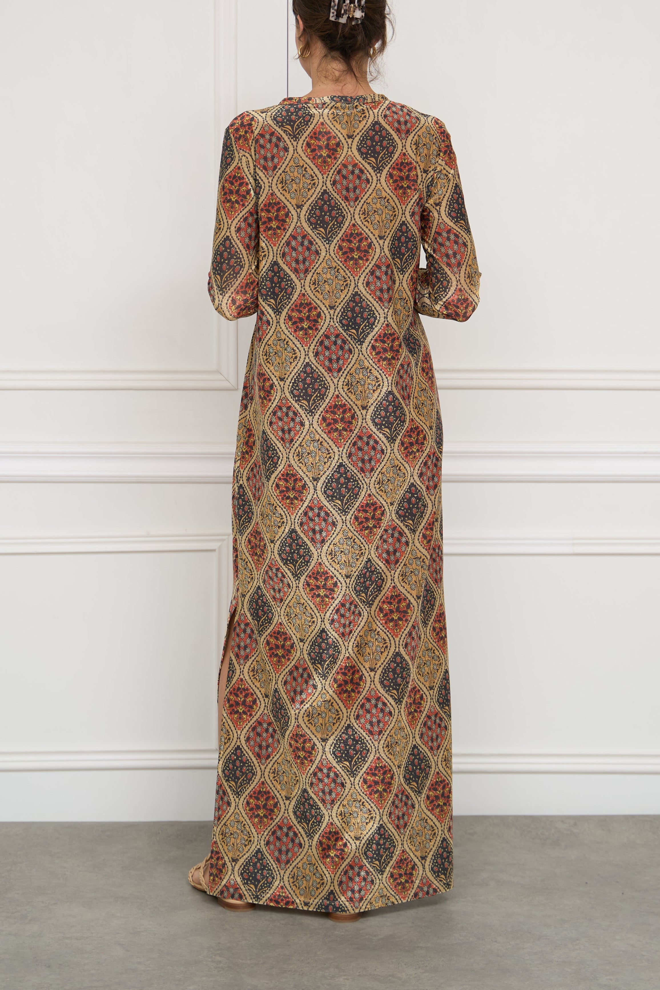 Gemustertes Glitzer-Kleid in multi
