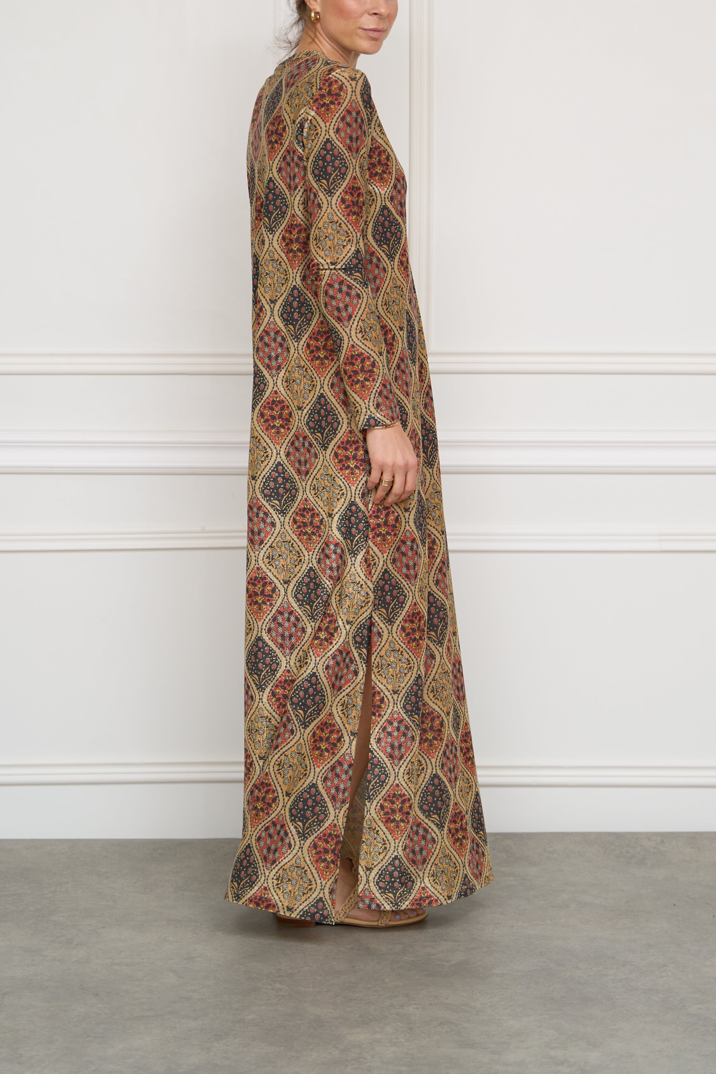 Gemustertes Glitzer-Kleid in multi