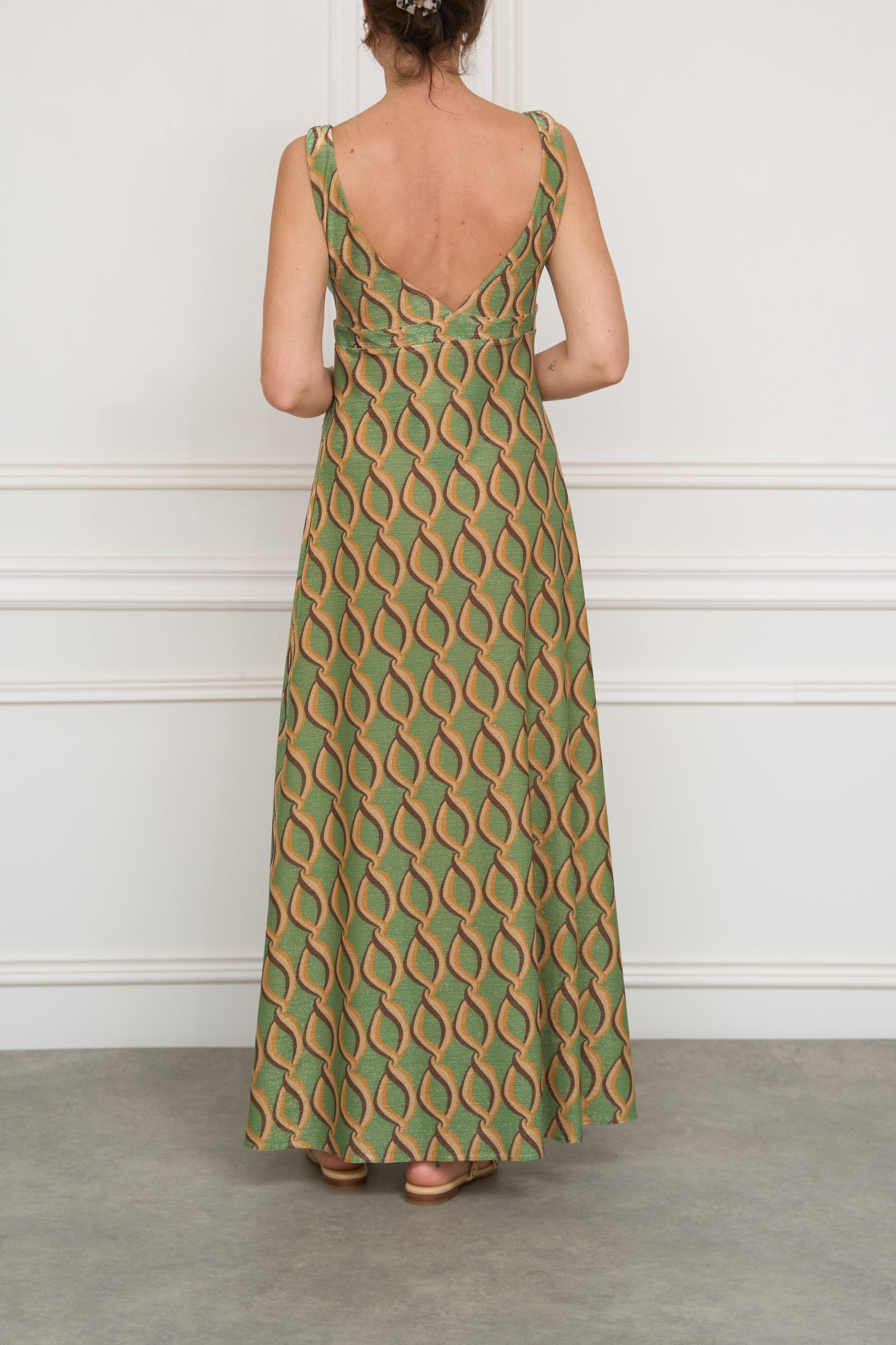Gemustertes Glitzer-Kleid in multi