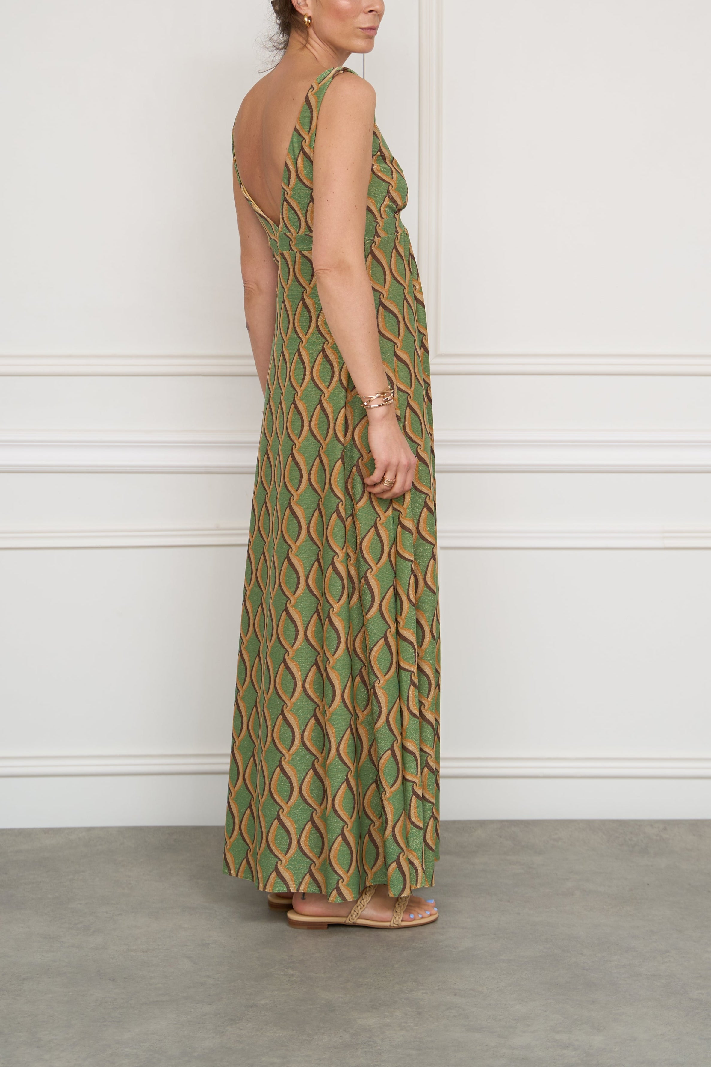 Gemustertes Glitzer-Kleid in multi