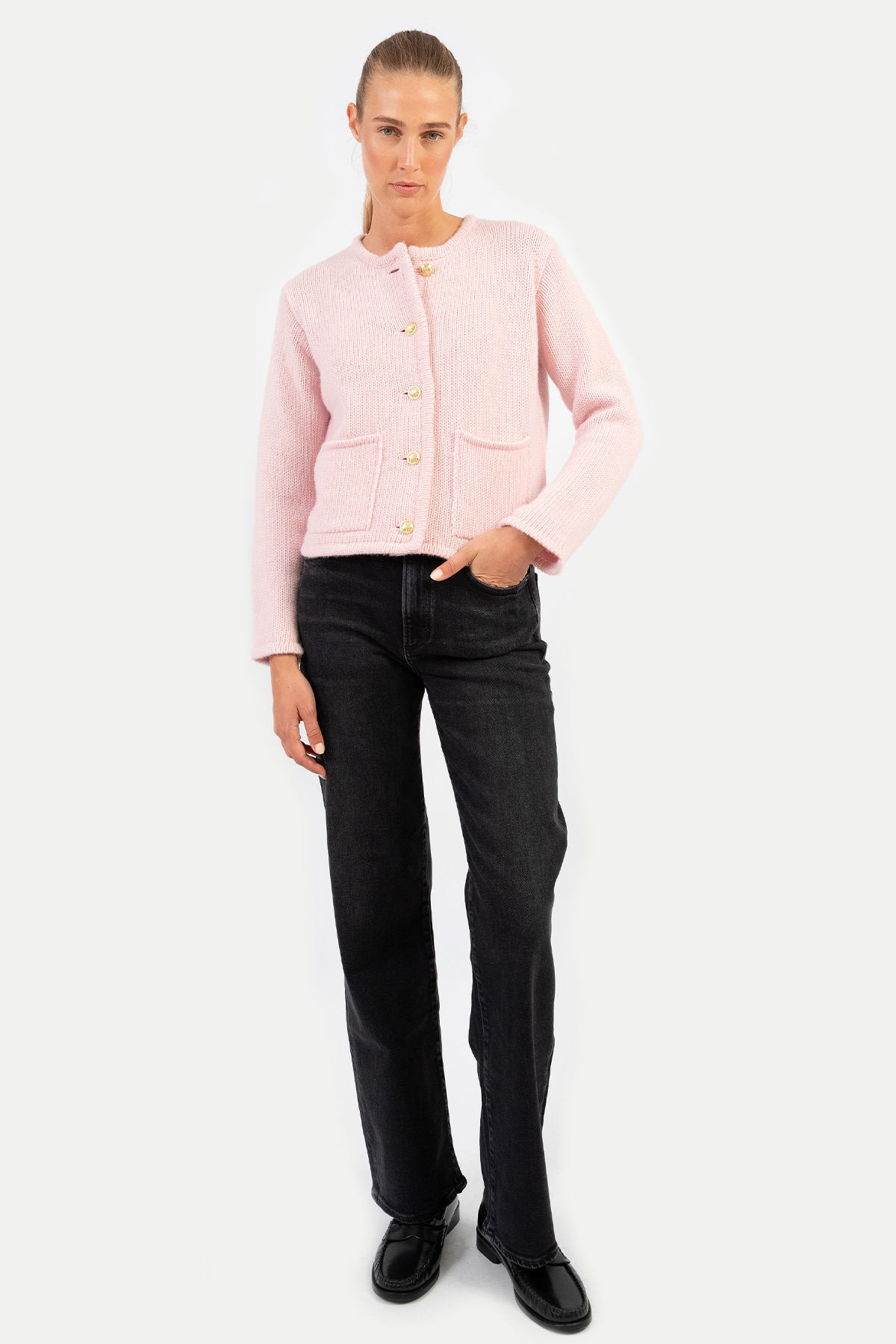 'Patricia' Strickjacke in pilates pink