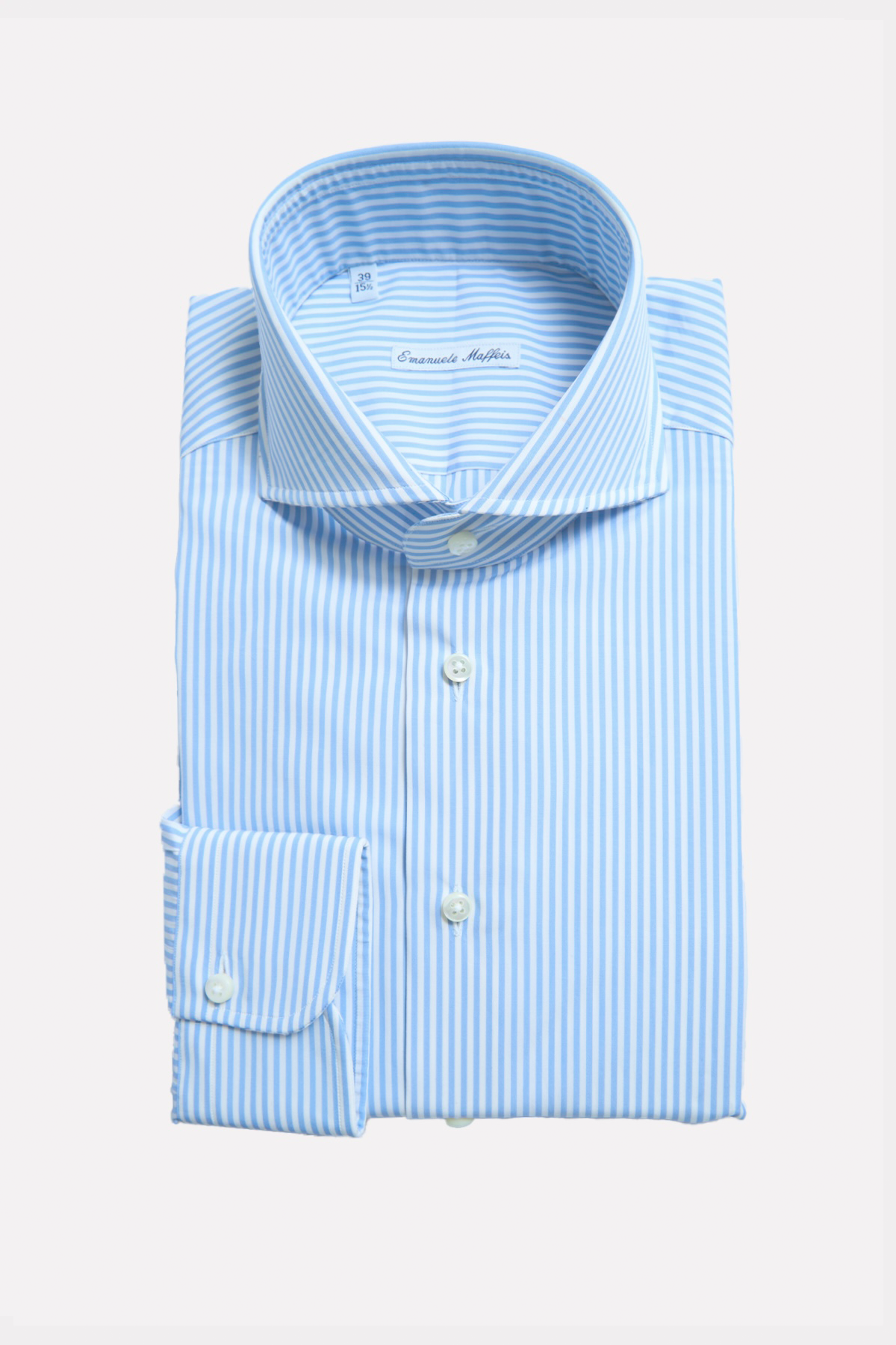 Blue and white striped shirt