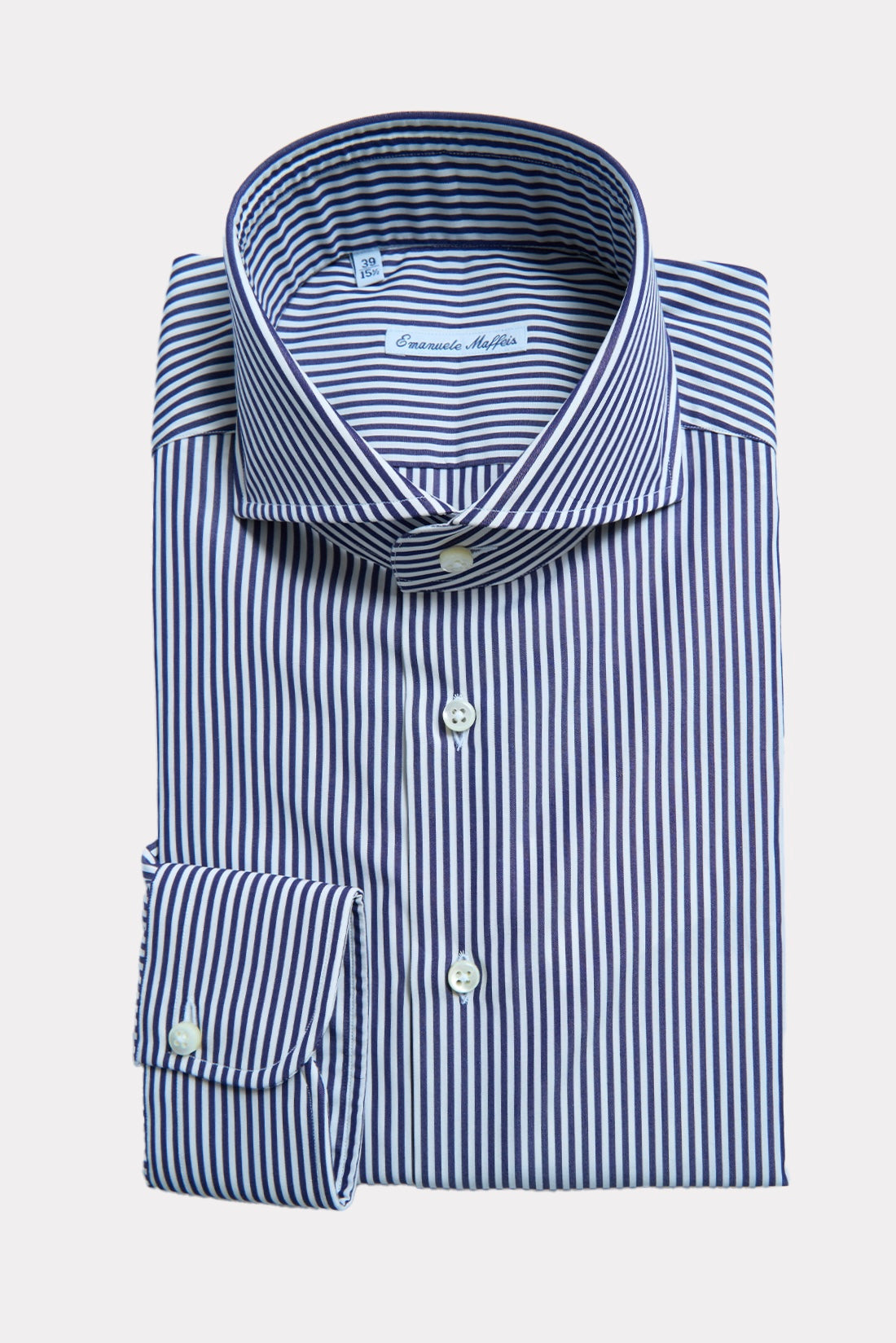 Blue and white striped shirt