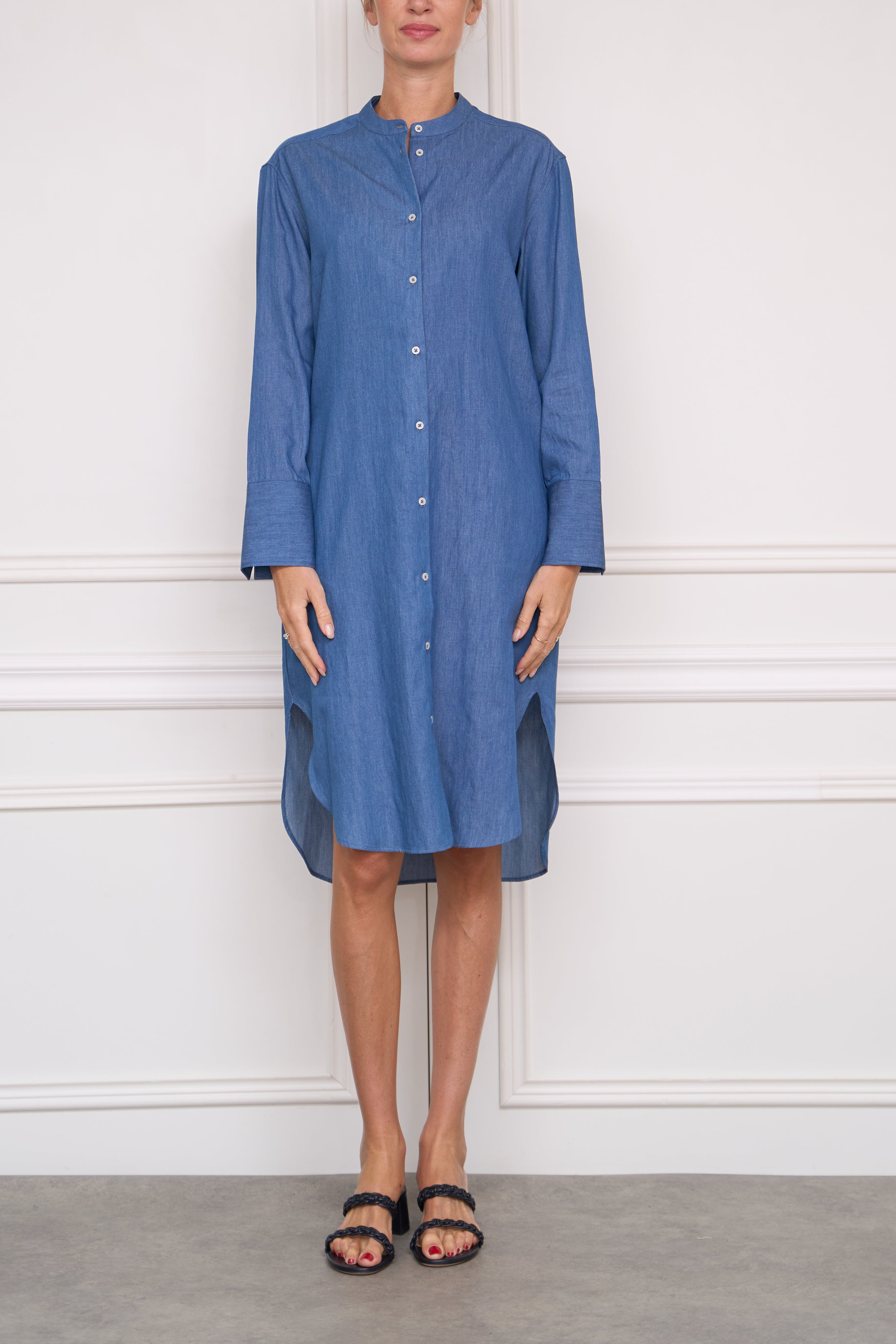 Hemdkleid in blau