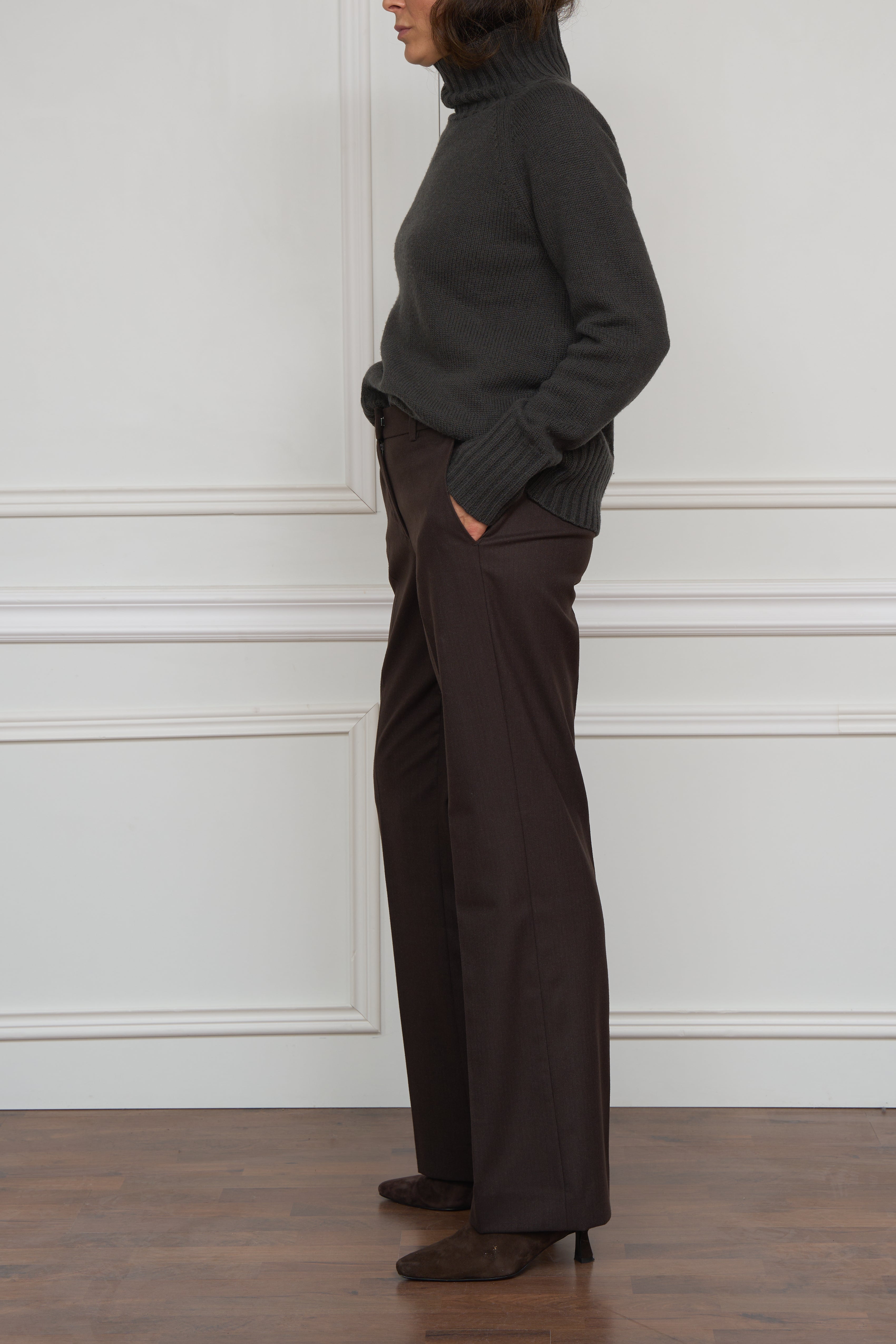 Rollkragenpullover 'Mantova' in grün