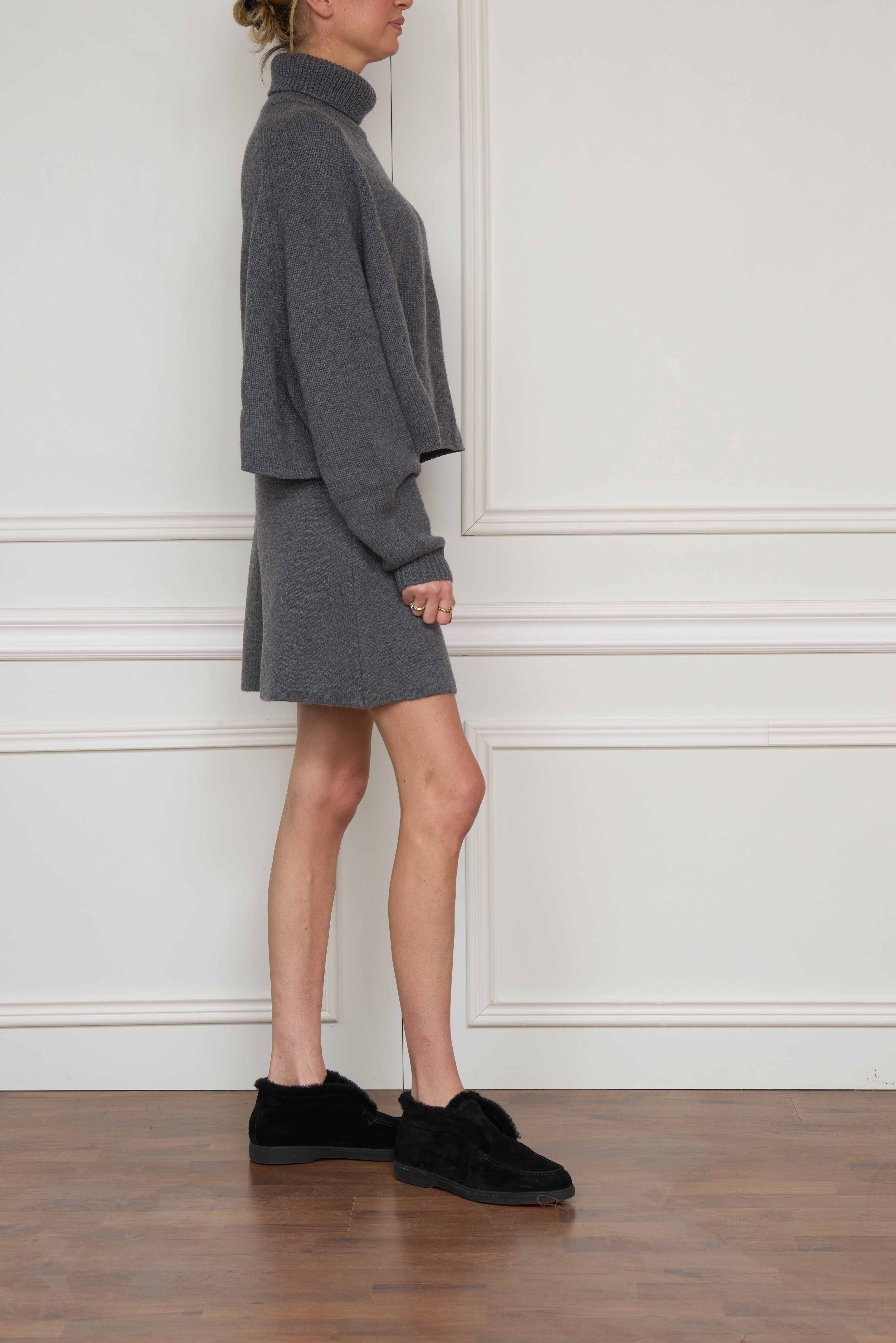 Kaschmir-Rollkragenpullover 'Cathie' in grau